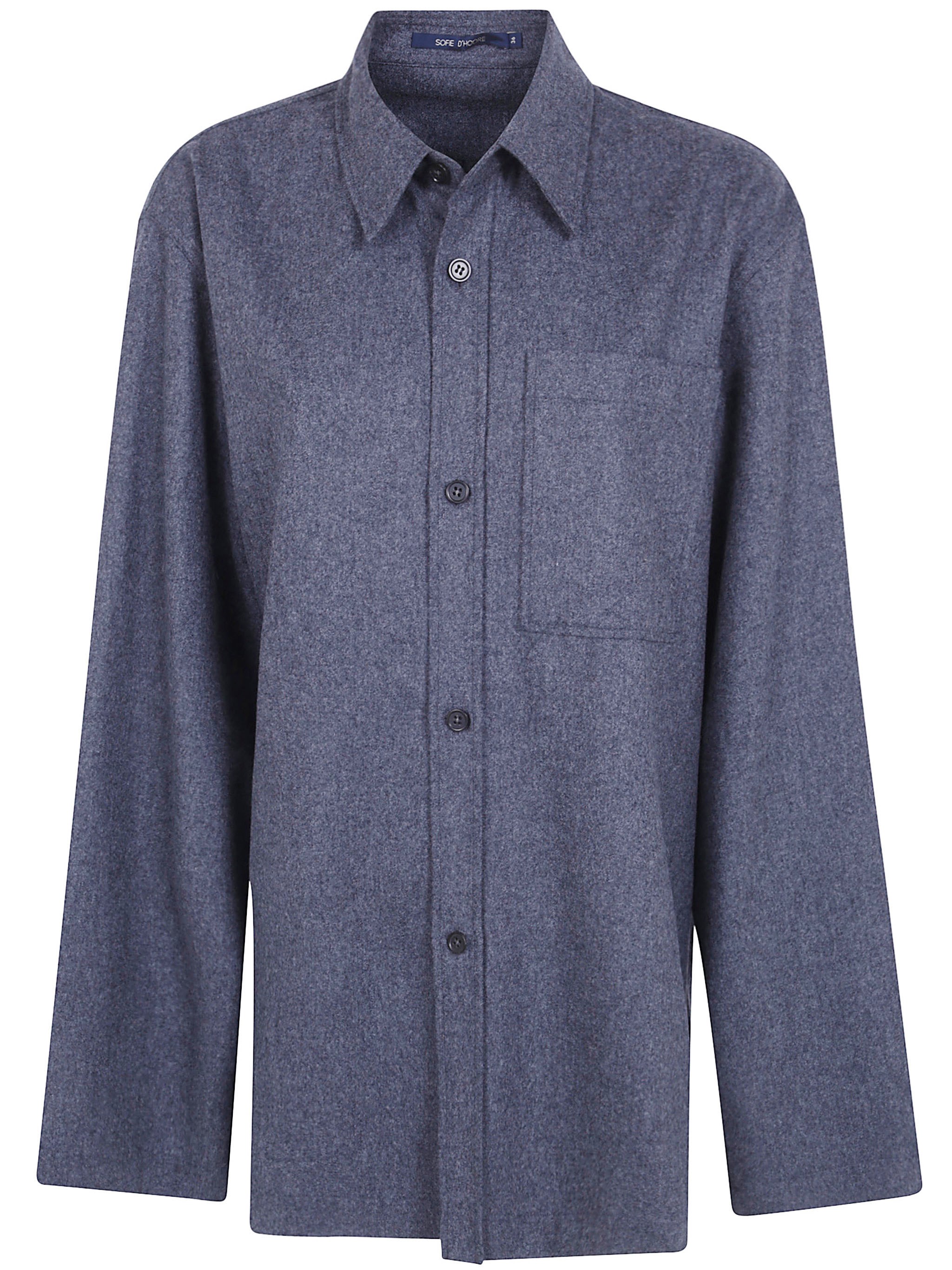 Sofie D Hoore Jacket-style Shirt "barit" In Gray