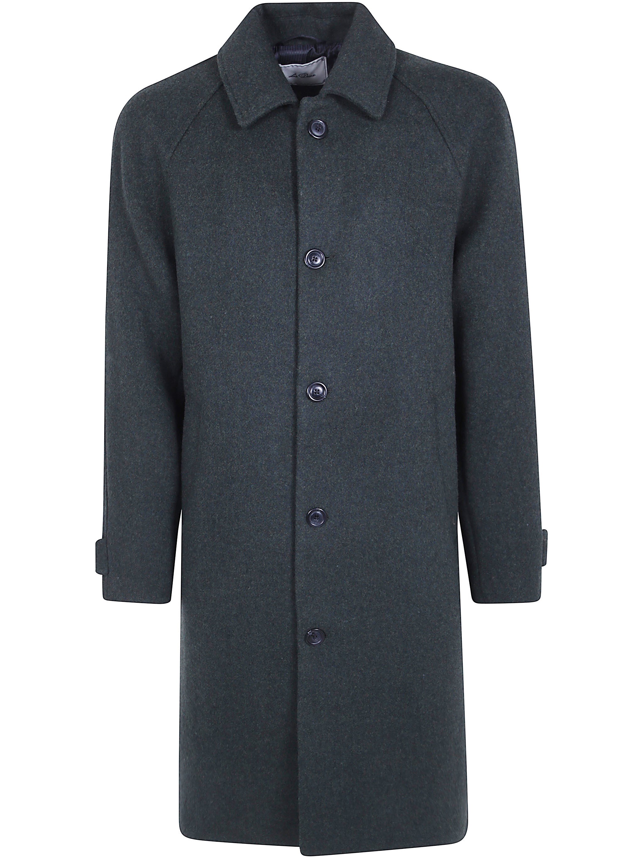 Les Deux Coat Solid Wool "solid Wool Coat" In Green