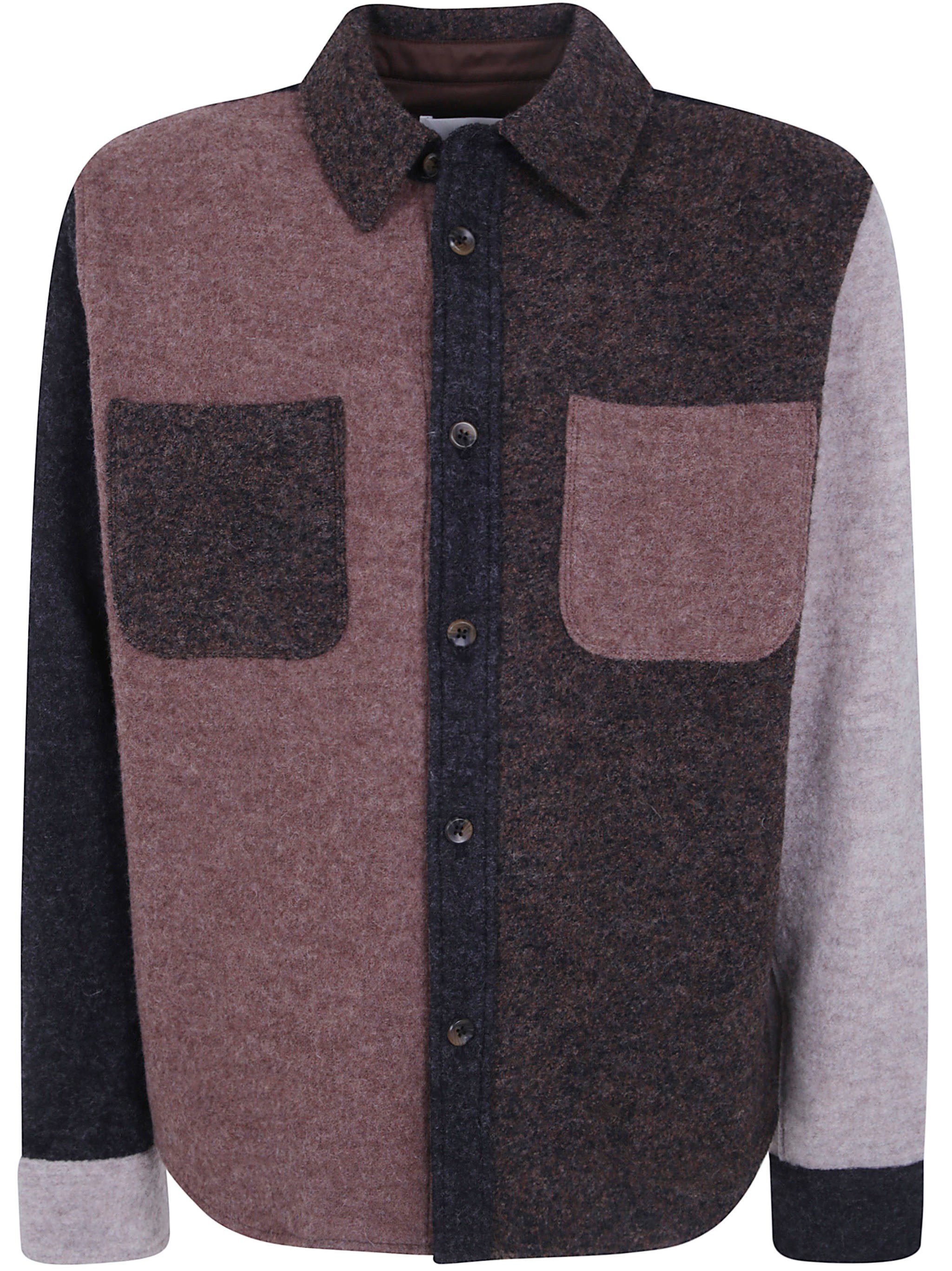 Overshirt Colourblock Wool Colourblock Overshirt