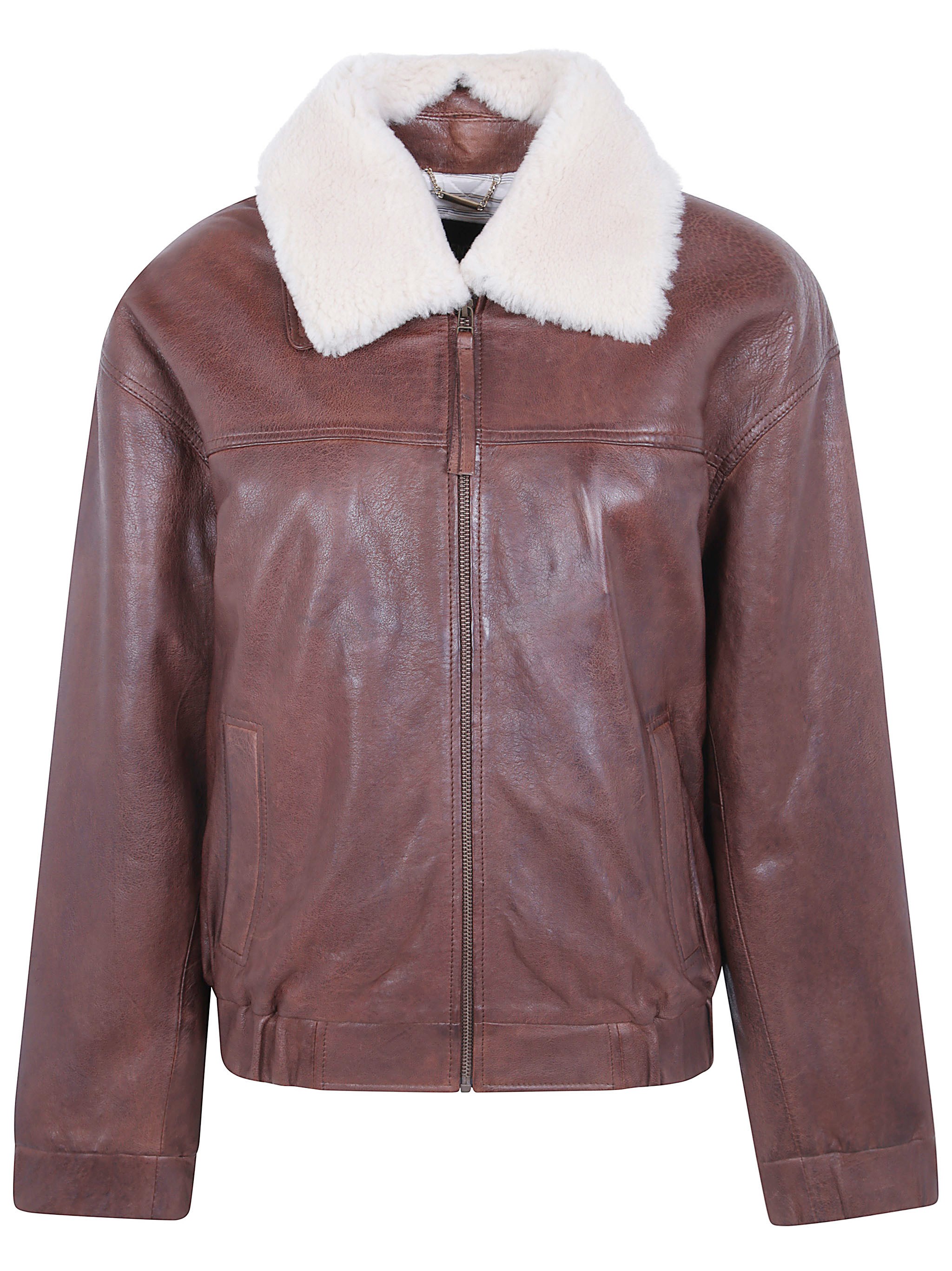 Seventy Leather Jacket Vintage In Brown