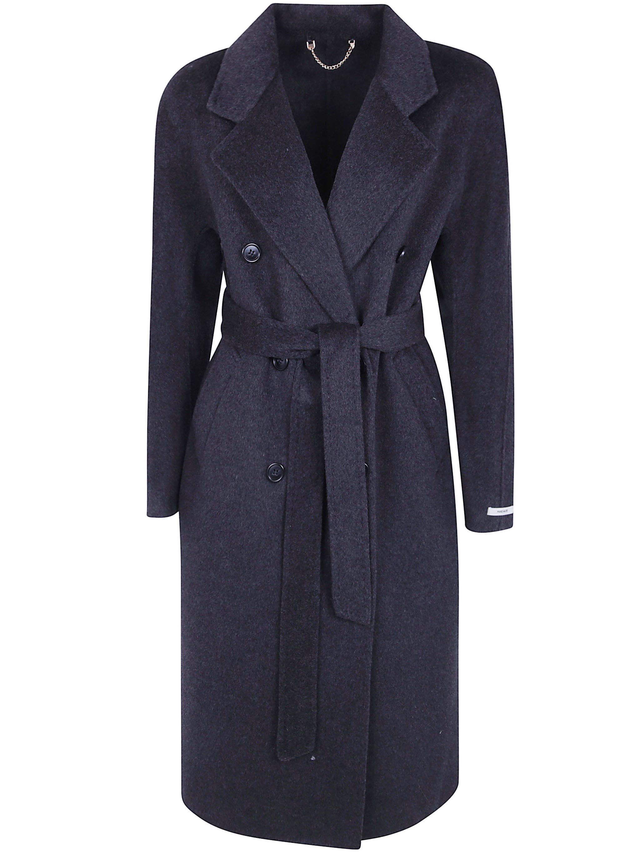 Giovanni Paris Coat Olive Anthracite Grey In Gray