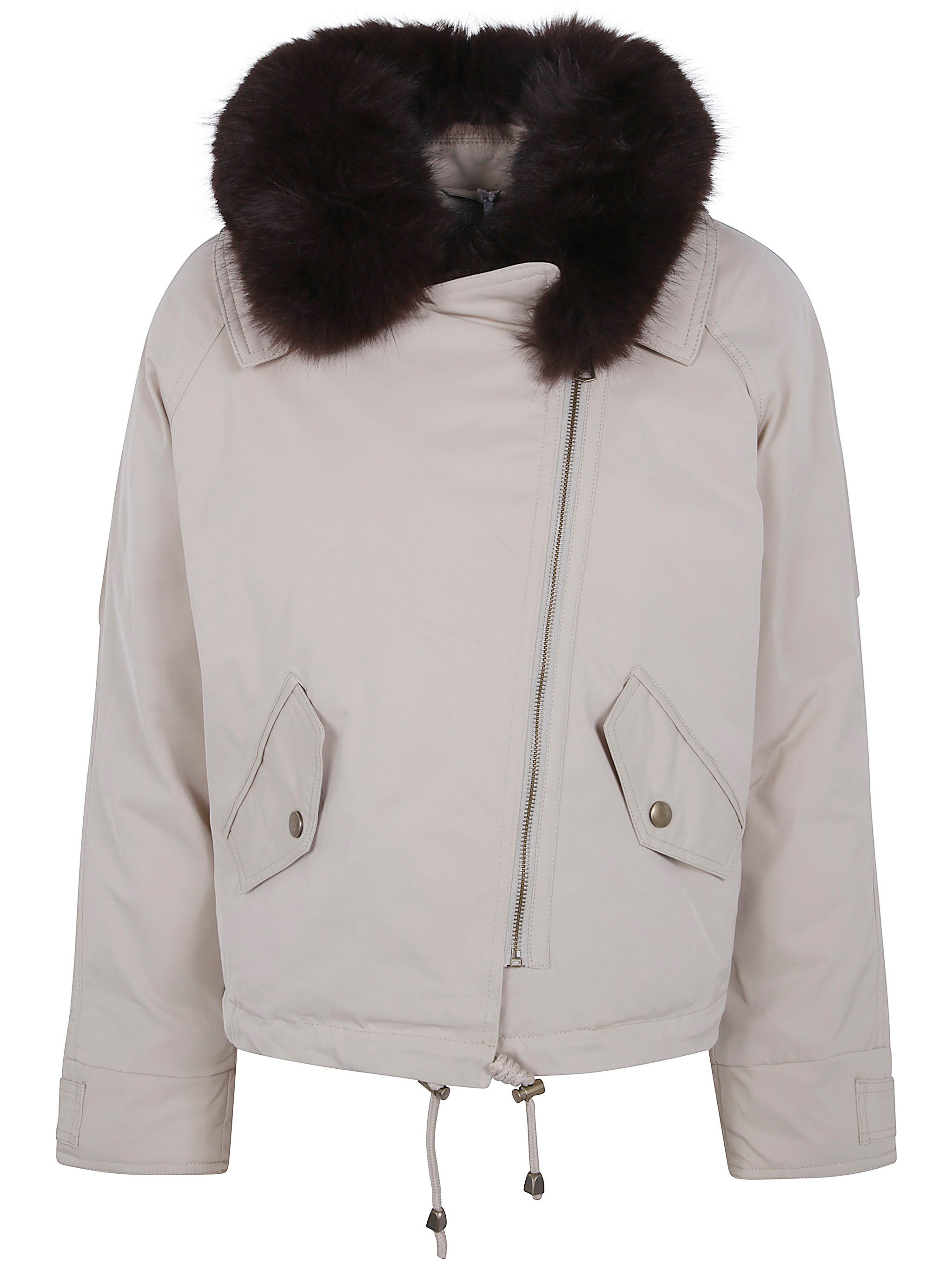 Giovanni Paris Parka Faux Fur Collar Erin Beige