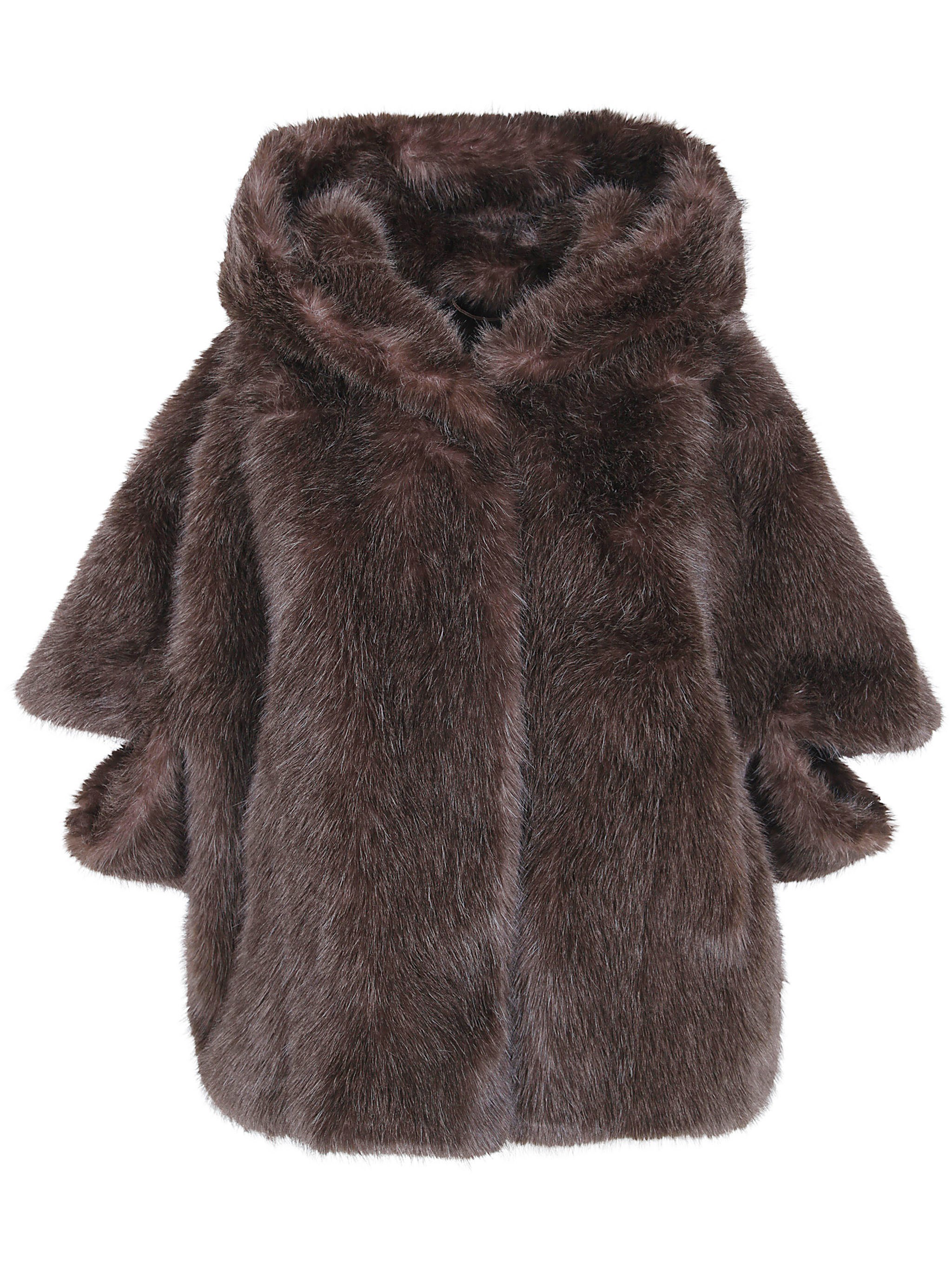 Giovanni Paris Cape Faux Fur Ines In Brown