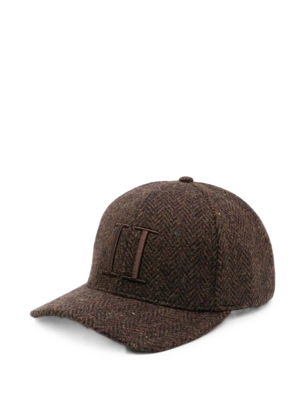 Les Deux Baseball Cap Herringbone Core Herringbone Baseball Cap In Brown