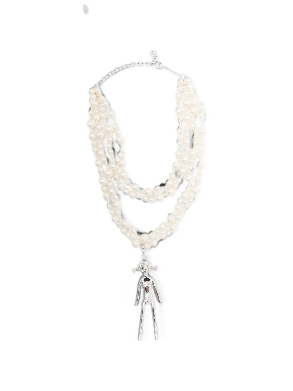 Yvmin Necklace Pearl "middle Girl Pearl" In Metallic