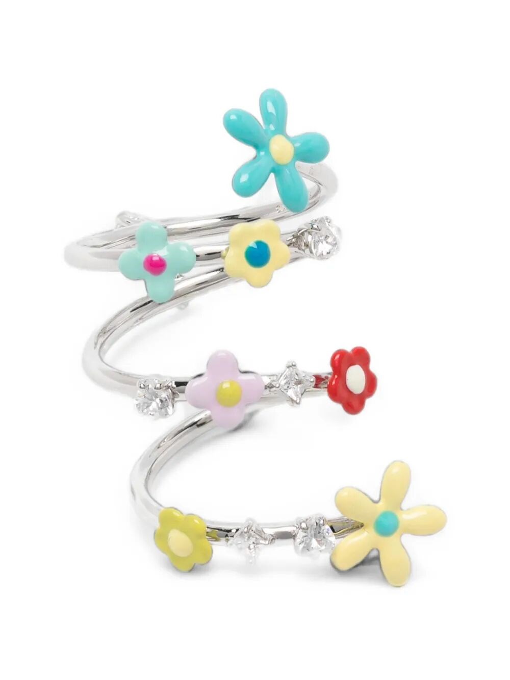 Yvmin Ring Multicolor "flower Gemstone Spiral"
