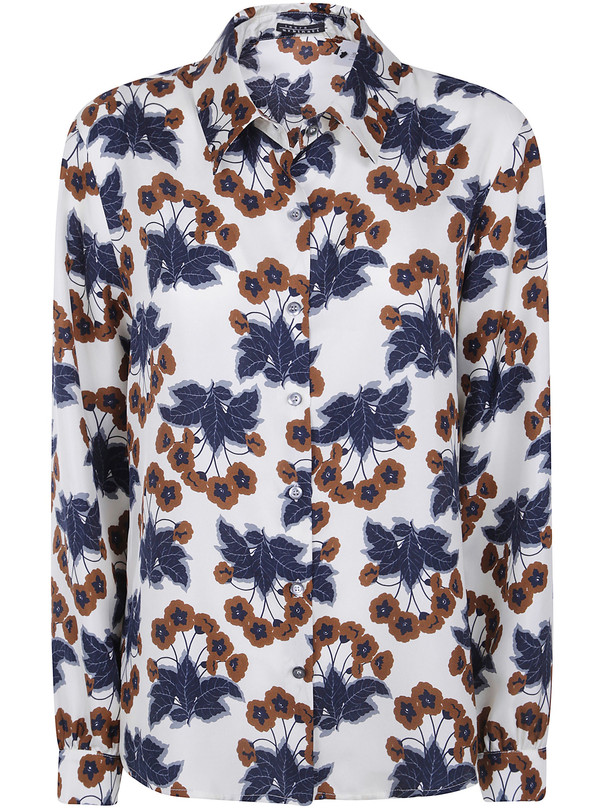 LAURA URBINATI Shirt Flower Print Classic Shirt