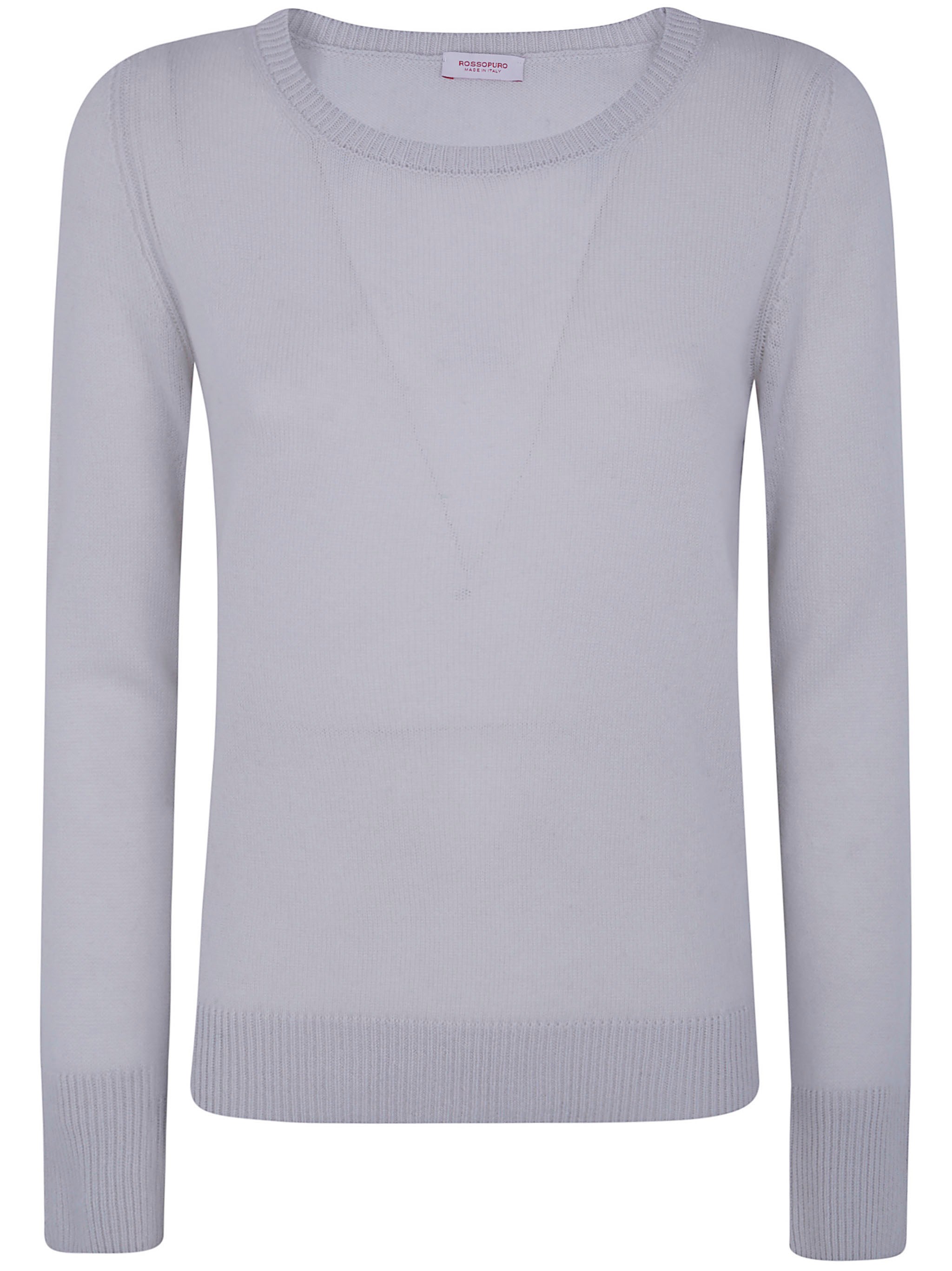 Rosso Puro Sweater Boat Neckline In White