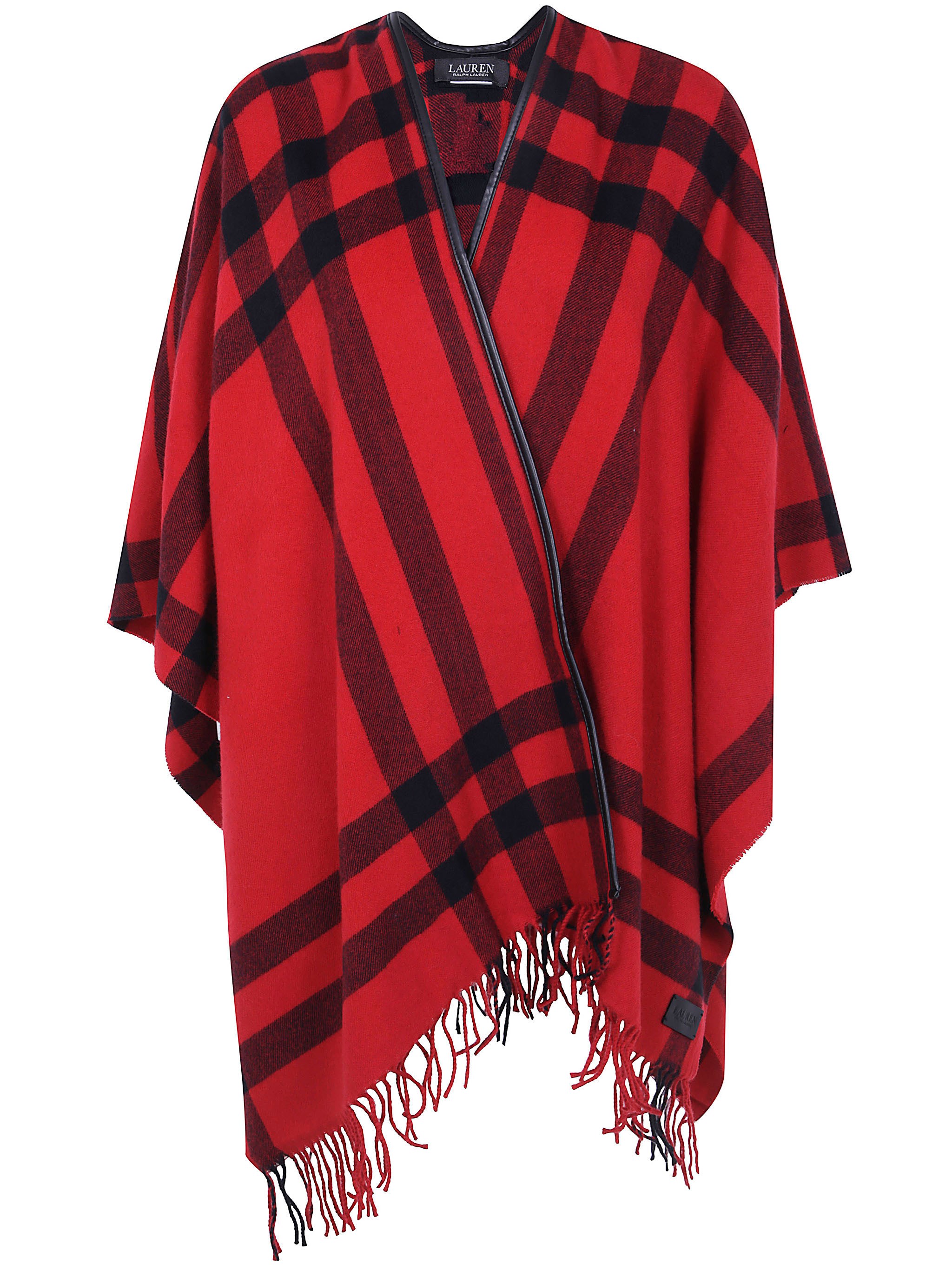 LAUREN RALPH LAUREN Poncho Fringes "Ruana"