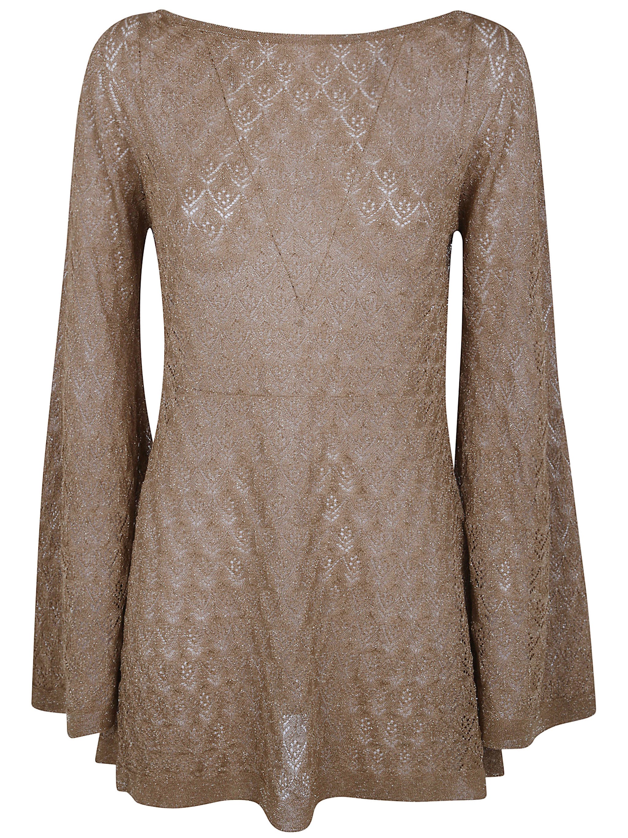 Twinset Lurex Sweater Sweater Lurex In Yellow