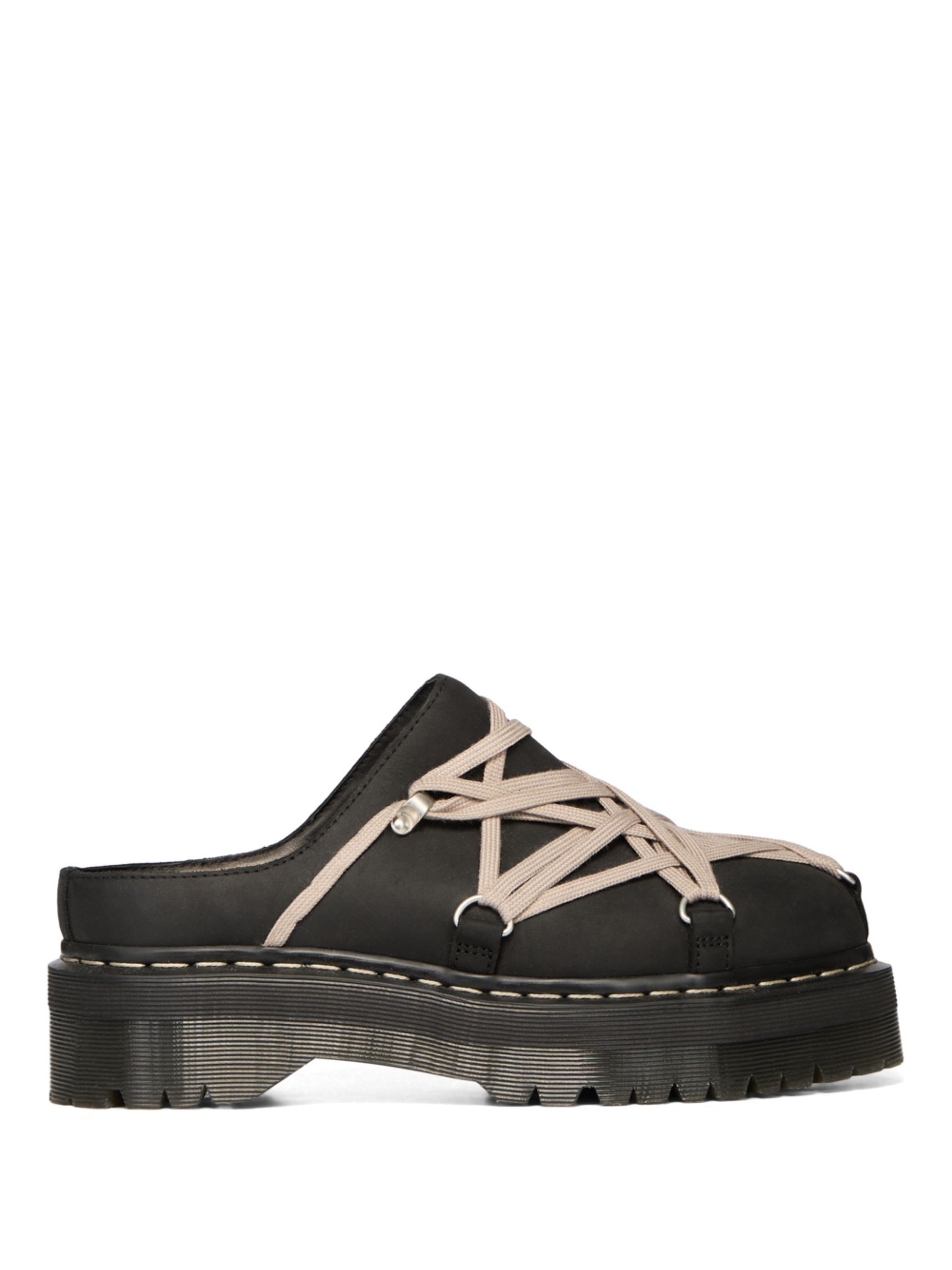 RICK OWENS DR. MARTENS Slippers Quad Sole “Megalace”