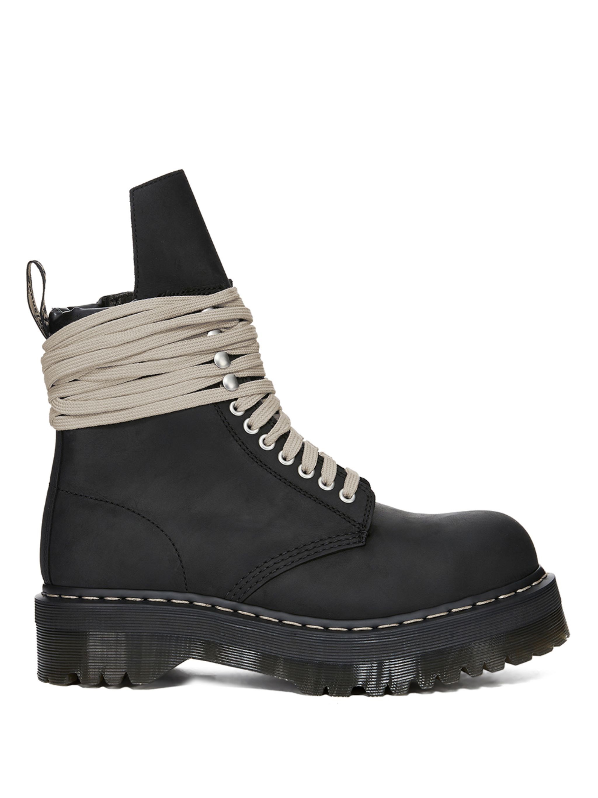 Rick Owens RICK OWENS DR. MARTENS Boots Steel Toe "Quad Sole"