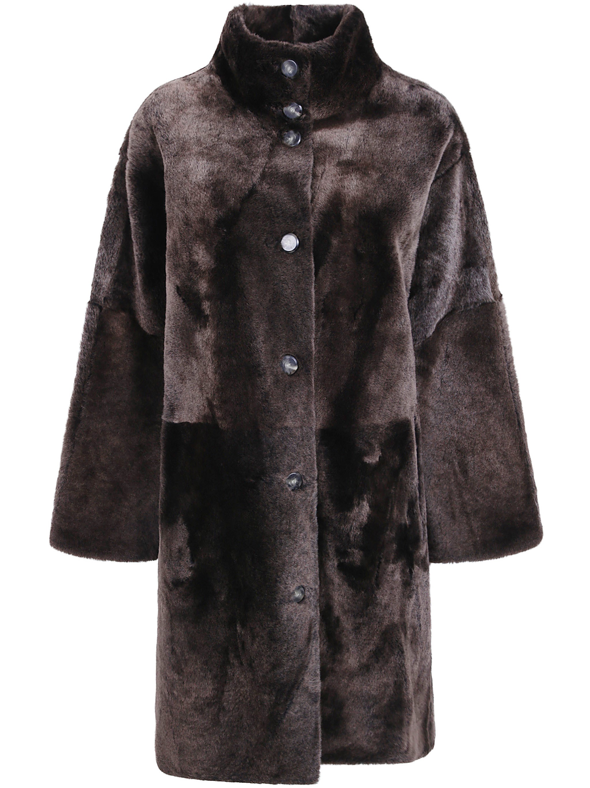 Yves Salomon Leather Coat Wakame