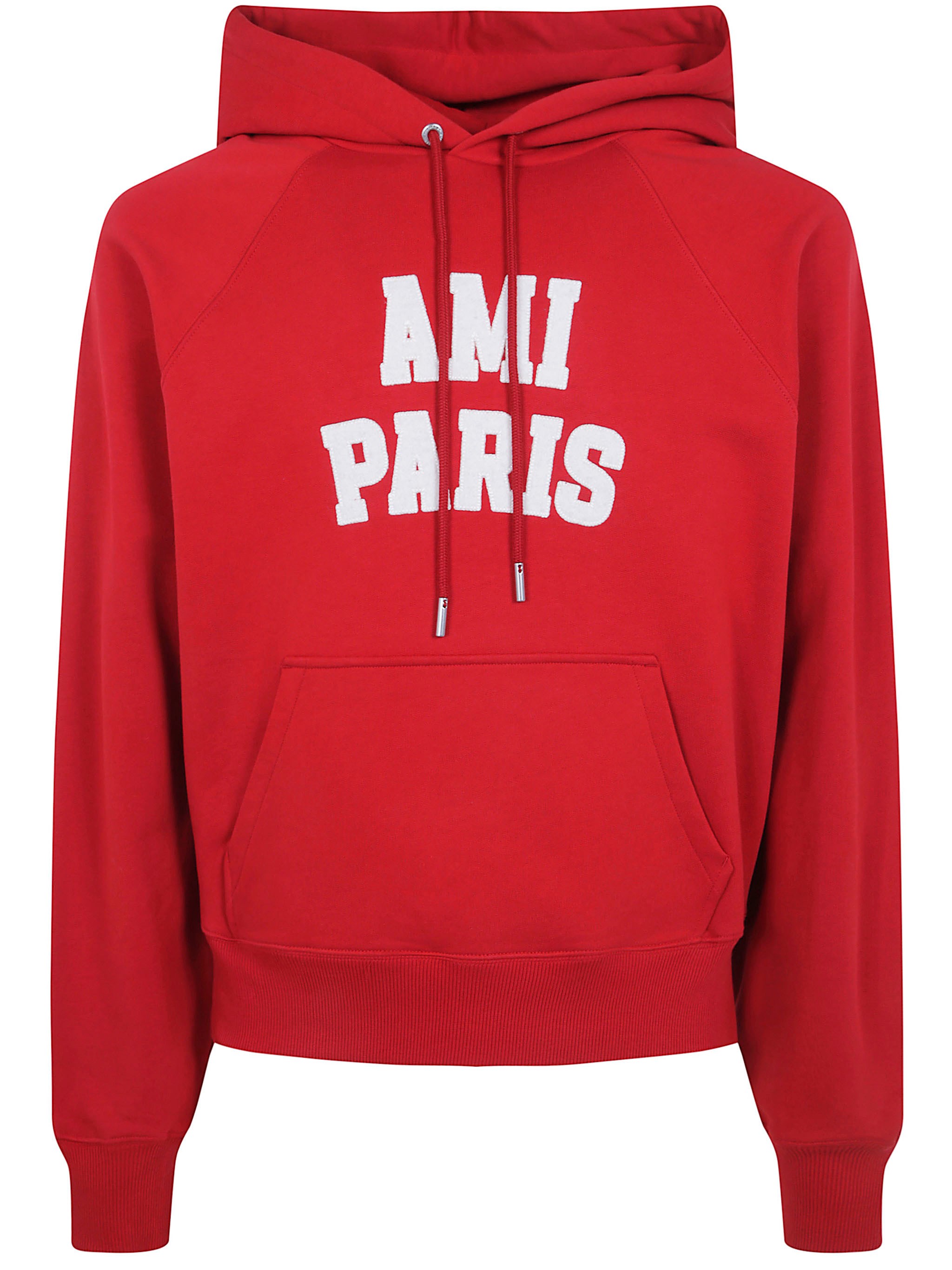 AMI Paris AMI ALEXANDRE MATTIUSSI Hoodie With "Ami Paris" Felt Embroidery