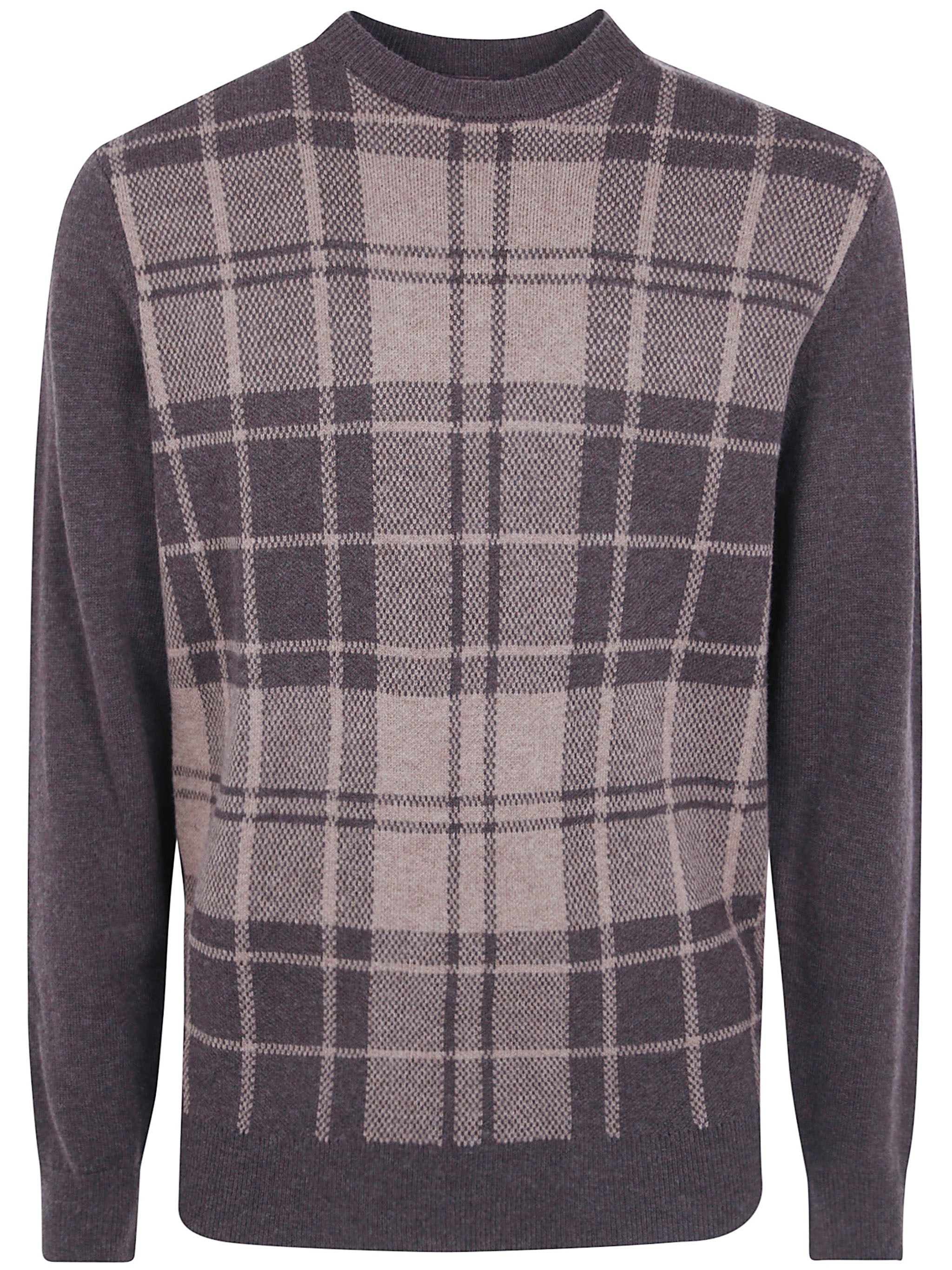 BARBOUR Crewneck Sweater "Mineral Tartan"