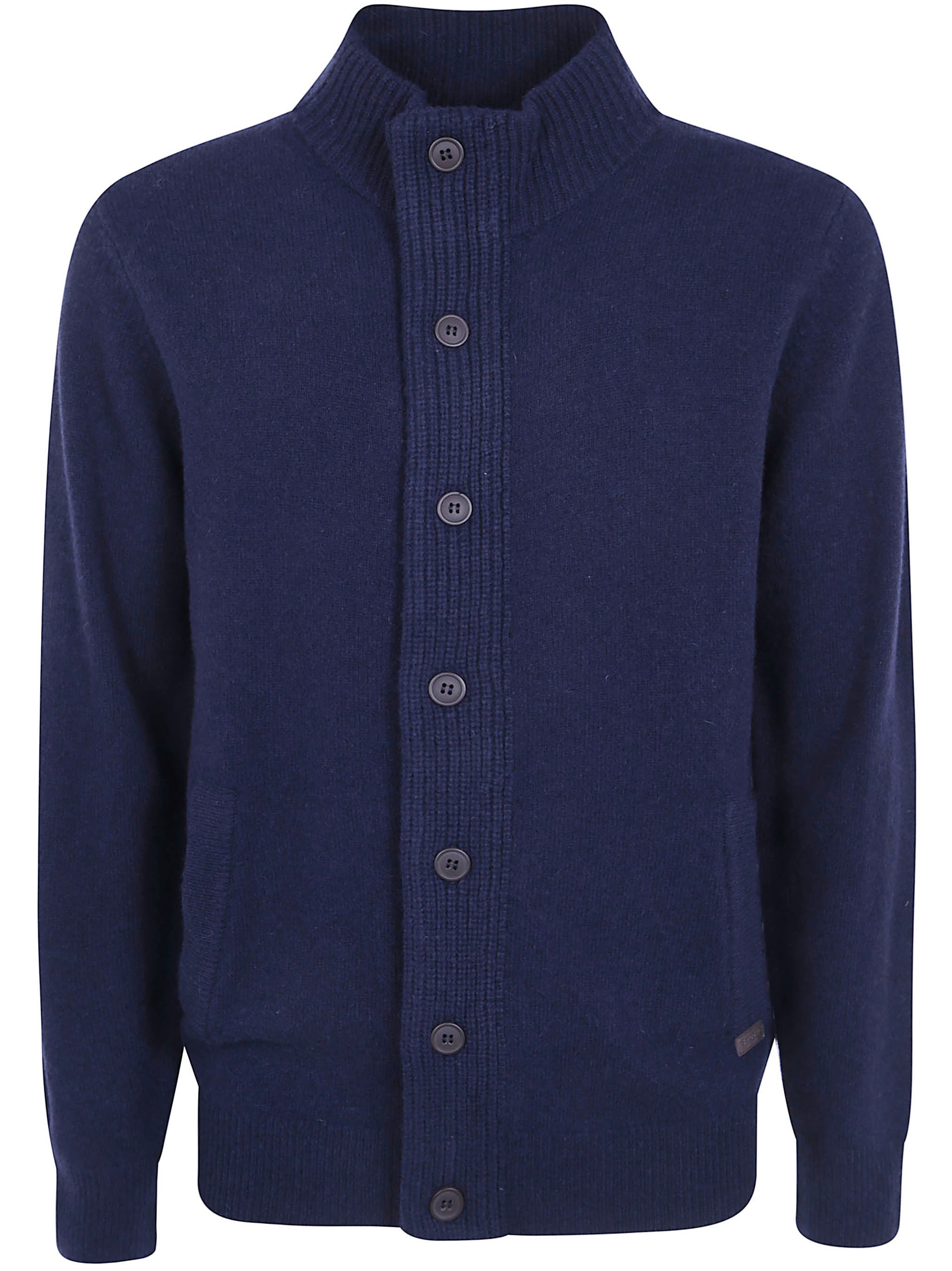 Zip-Through "Essential" Patch Sweater