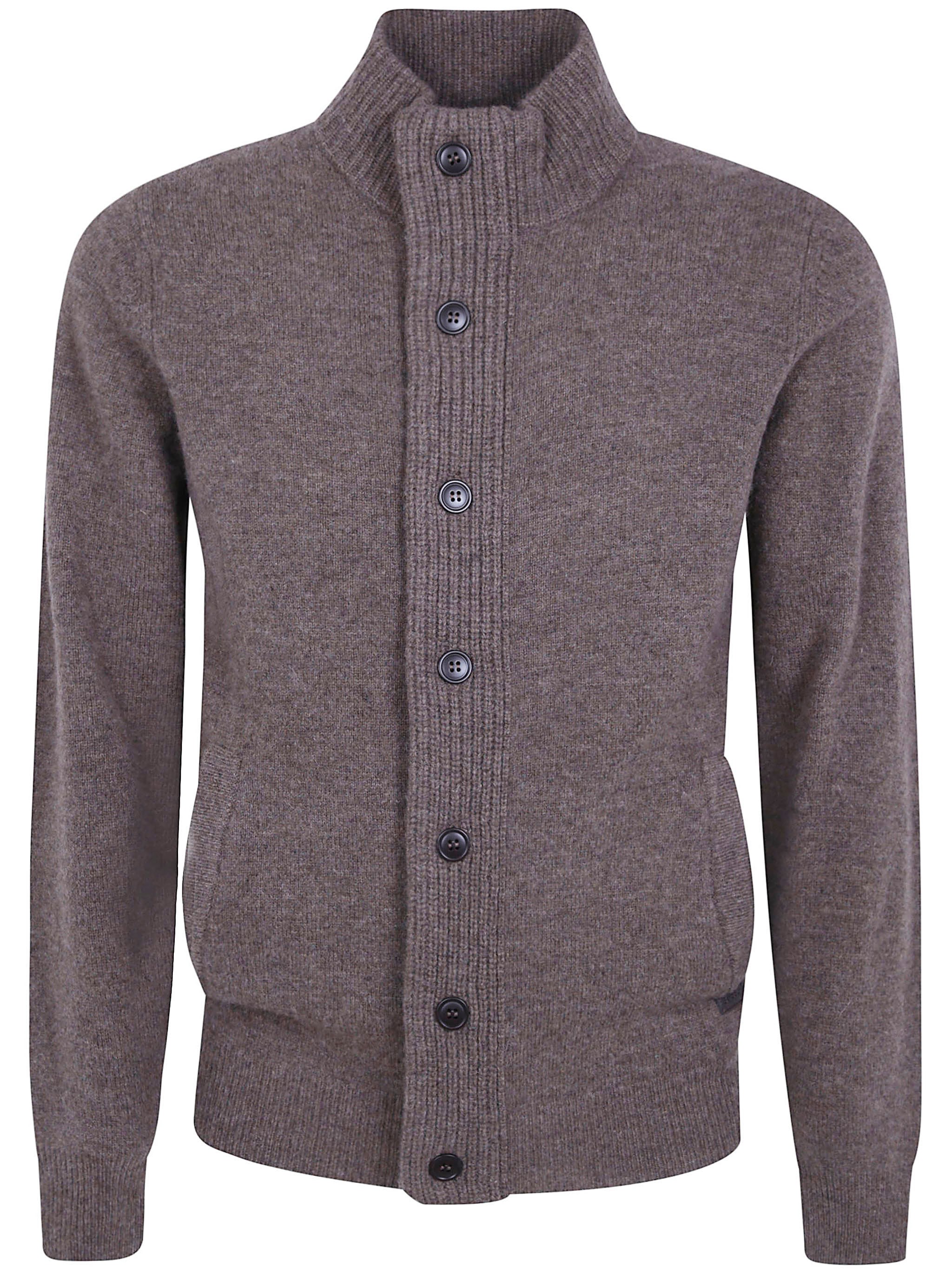 Zip-Through "Essential" Patch Sweater
