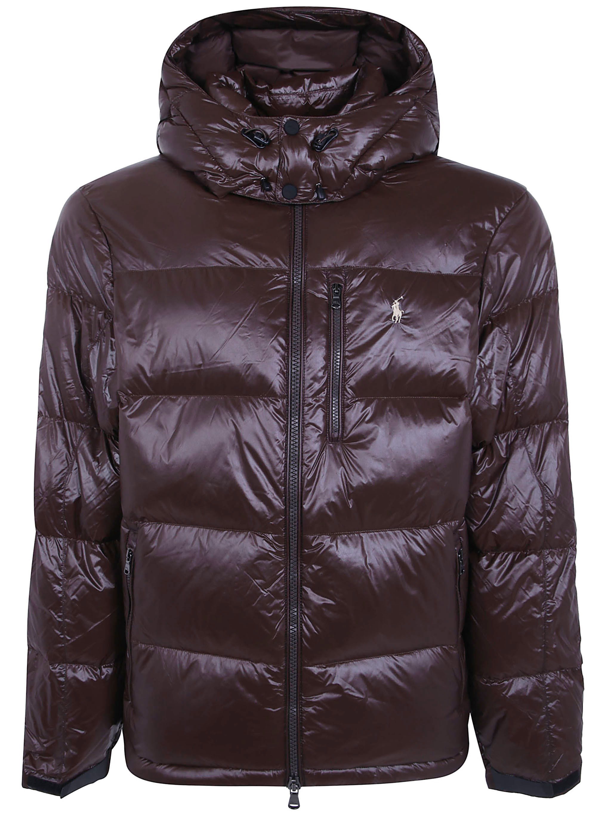 Polo Ralph Lauren Bomber Jacket Insulated Nutmeg Brown Glossy