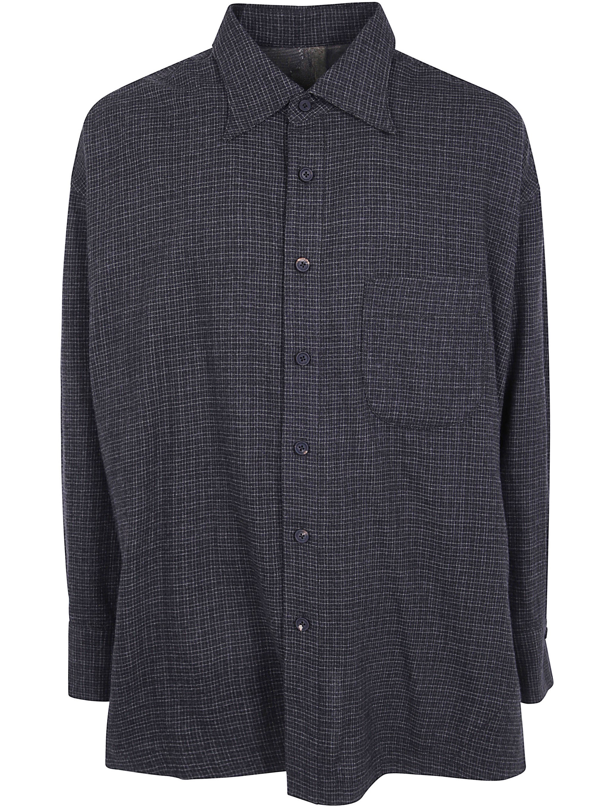Ziggy Chen Cocoon-shaped Shirt In Gray