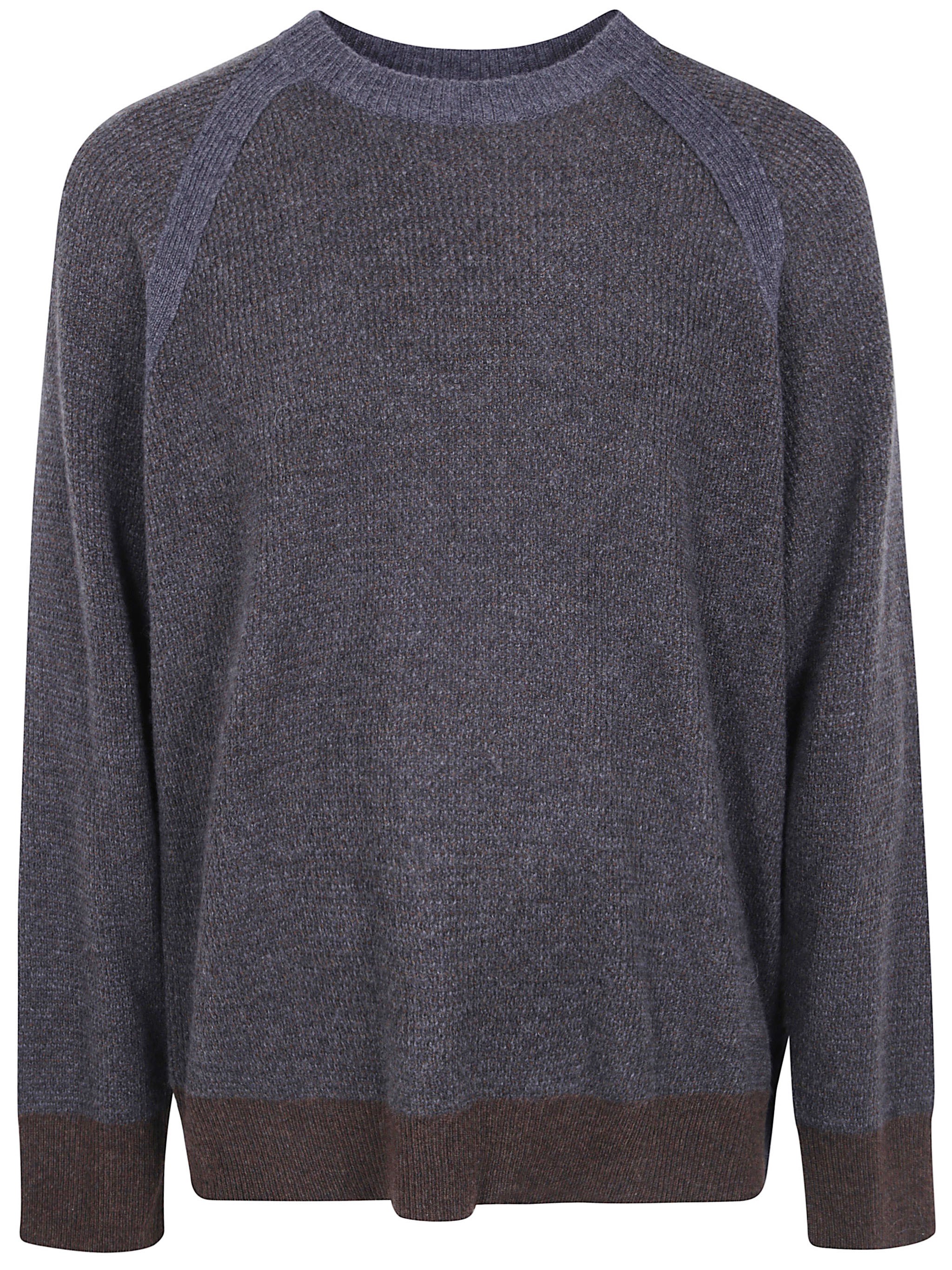 Ziggy Chen Oversized Raglan Sweater In Brown