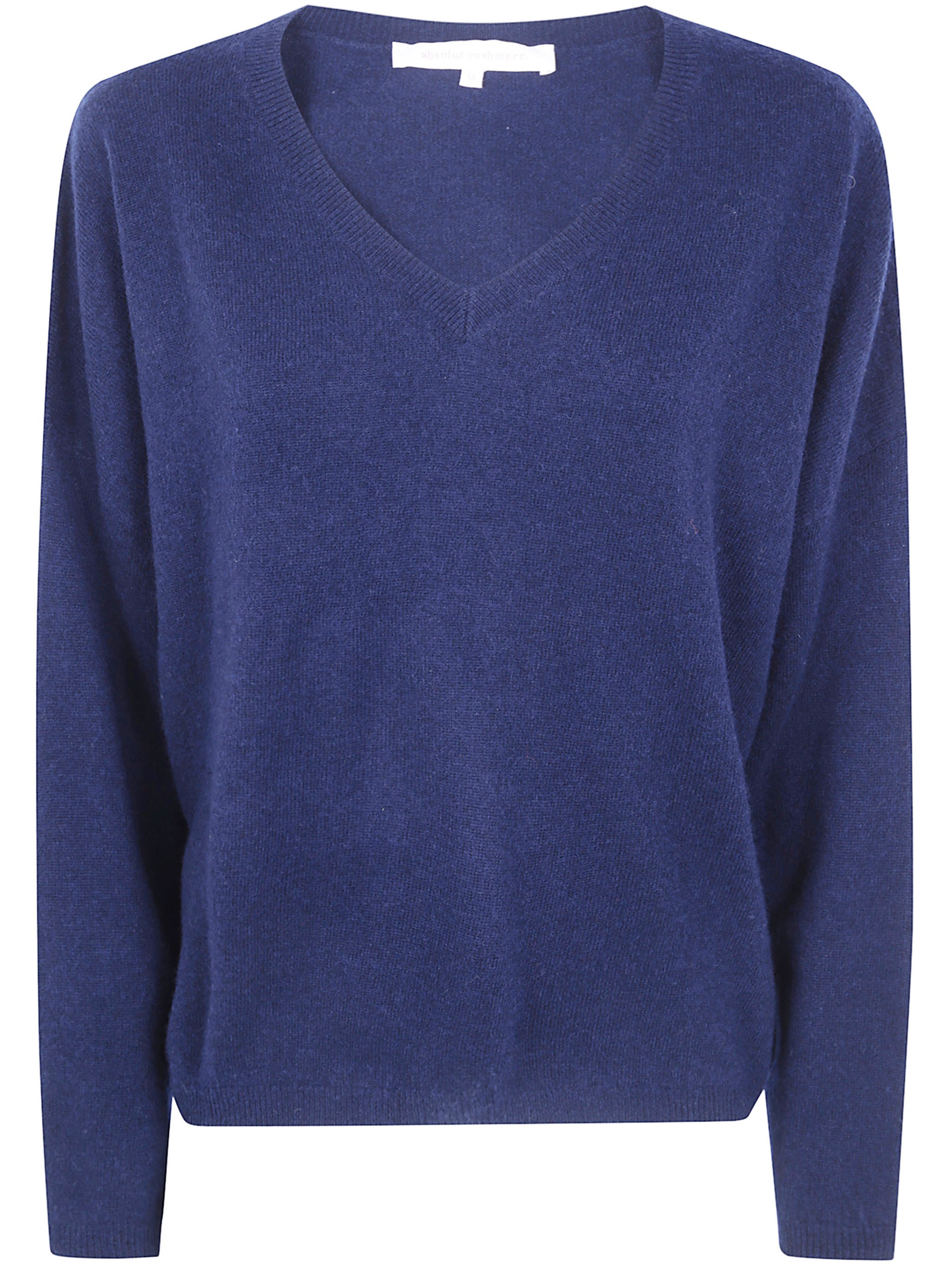 Absolut Cashmere Sweater V Neck "alicia" In Blue