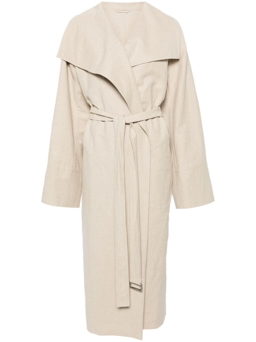Totême Toteme Signature Linen Coat In Brown