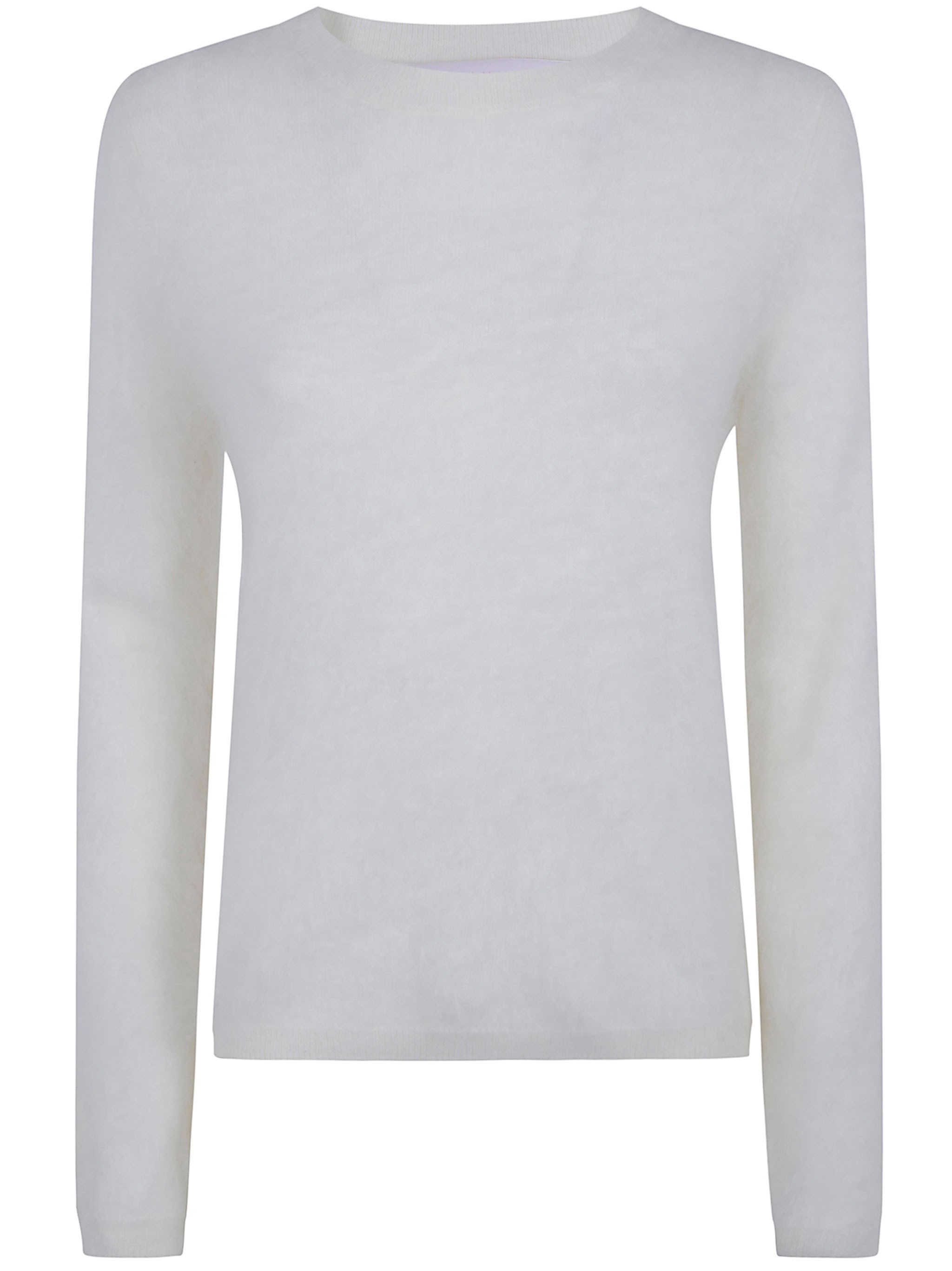 Absolut Cashmere Round Neck Sweater "cali" In White