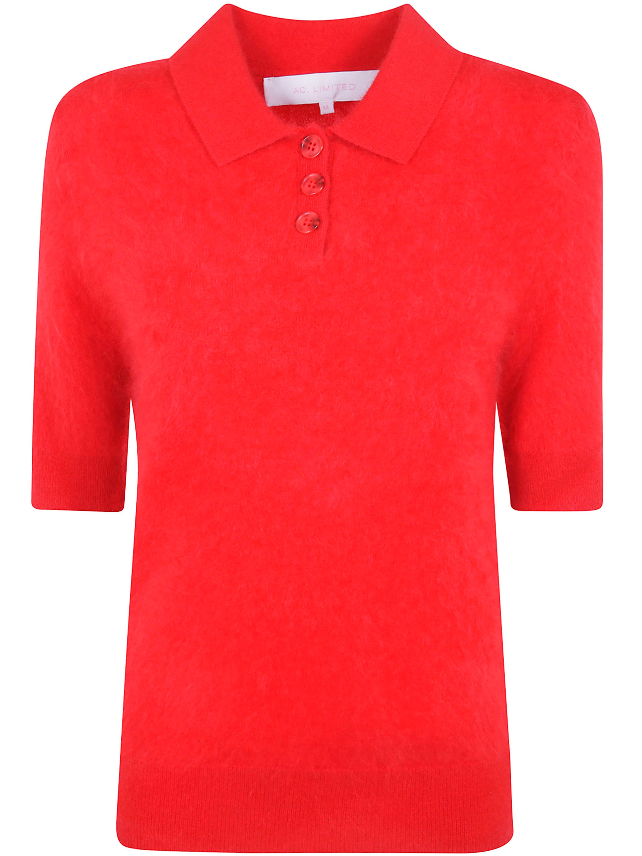 Absolut Cashmere Short-sleeve Sweater "margot" In Red