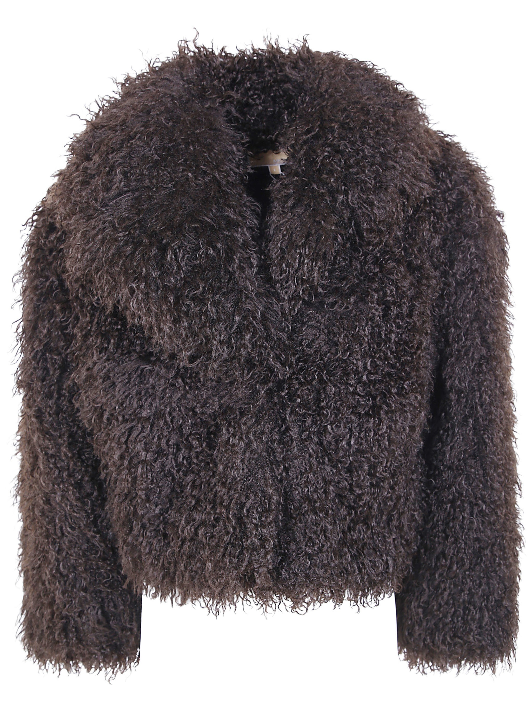 MICHAEL MICHAEL KORS Cropped Faux Fur Peacoat