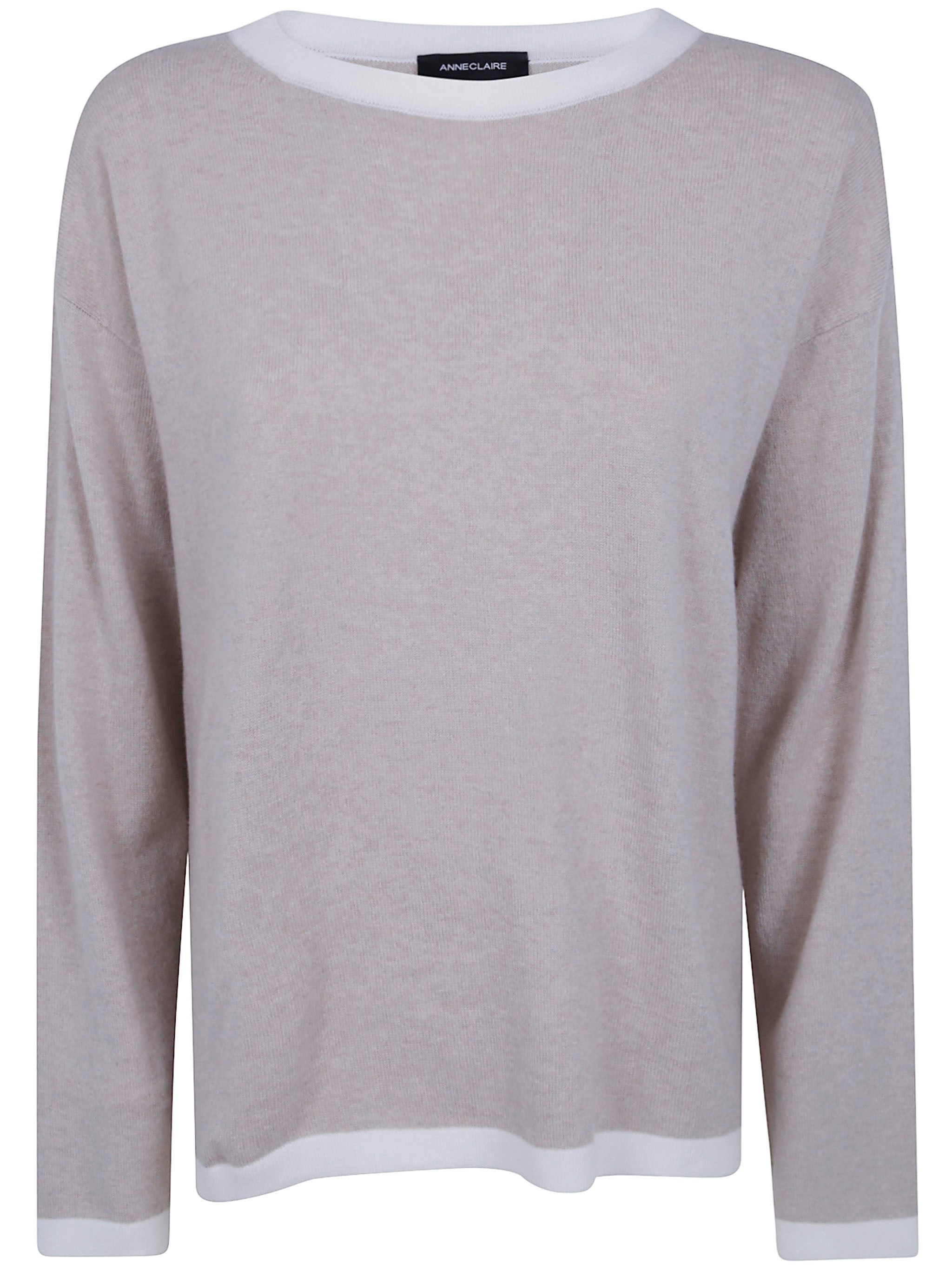 Anneclaire Sweater Round Neck In Gray