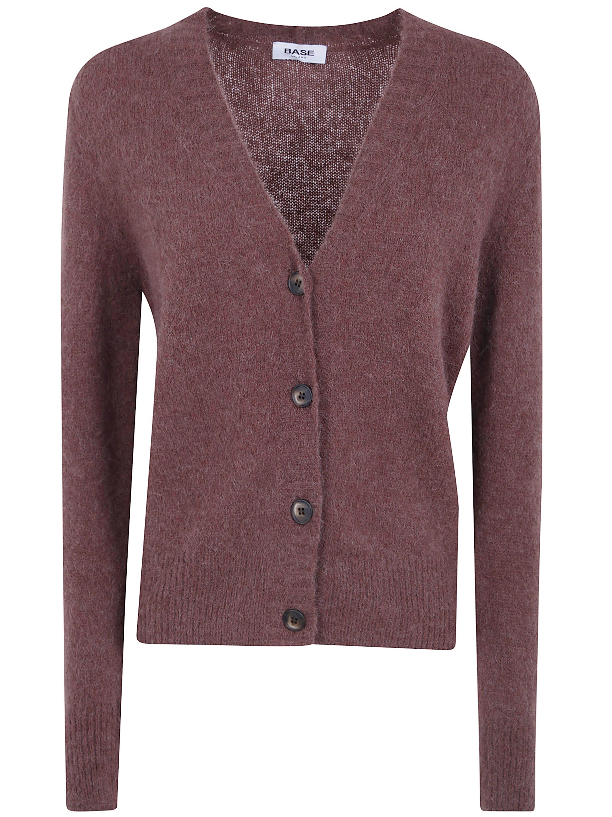 BASE Cardigan Sweater Chocolate Brown