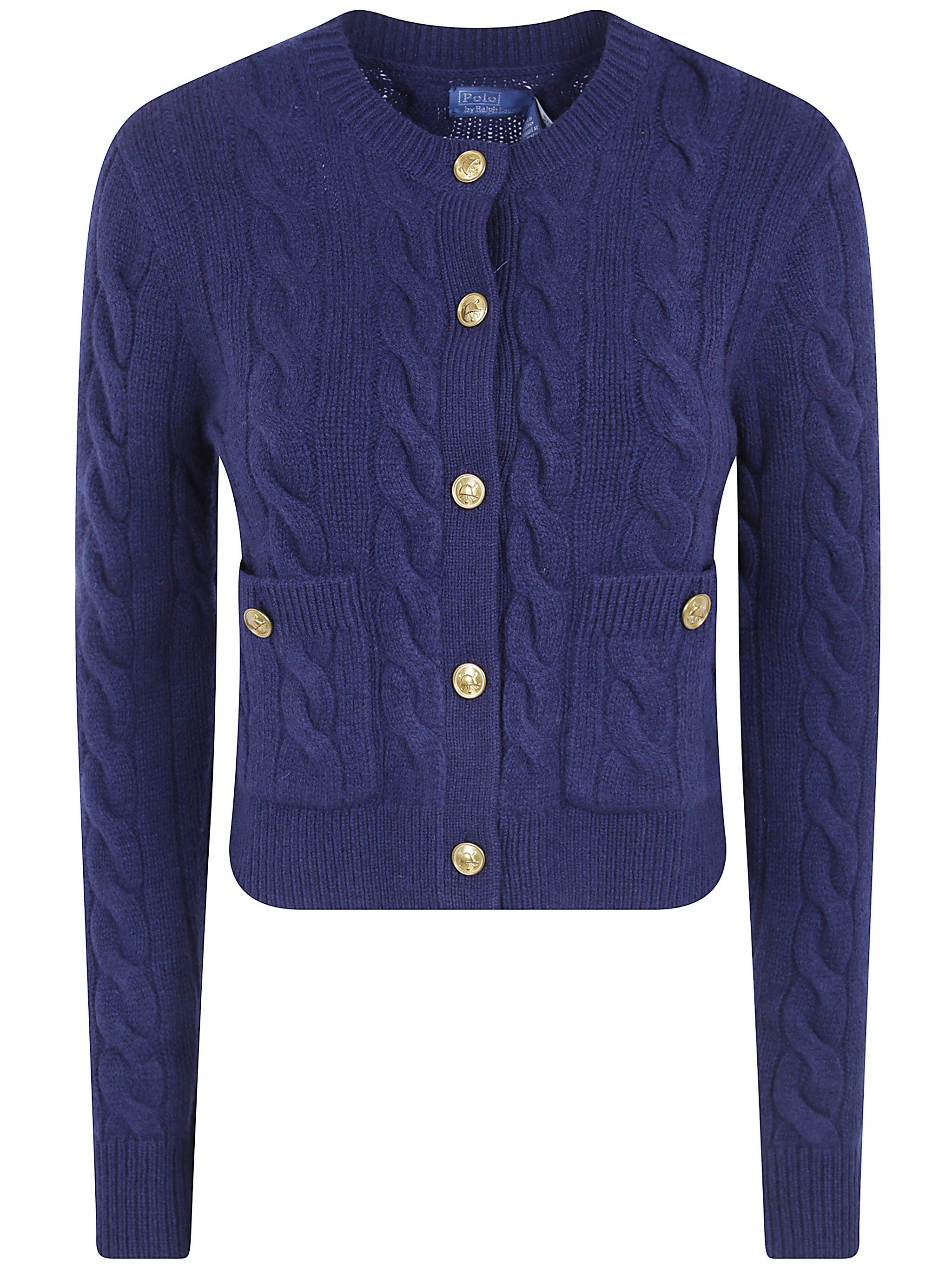 Polo Ralph Lauren Cardigan Sweater Hunter Navy In Blue