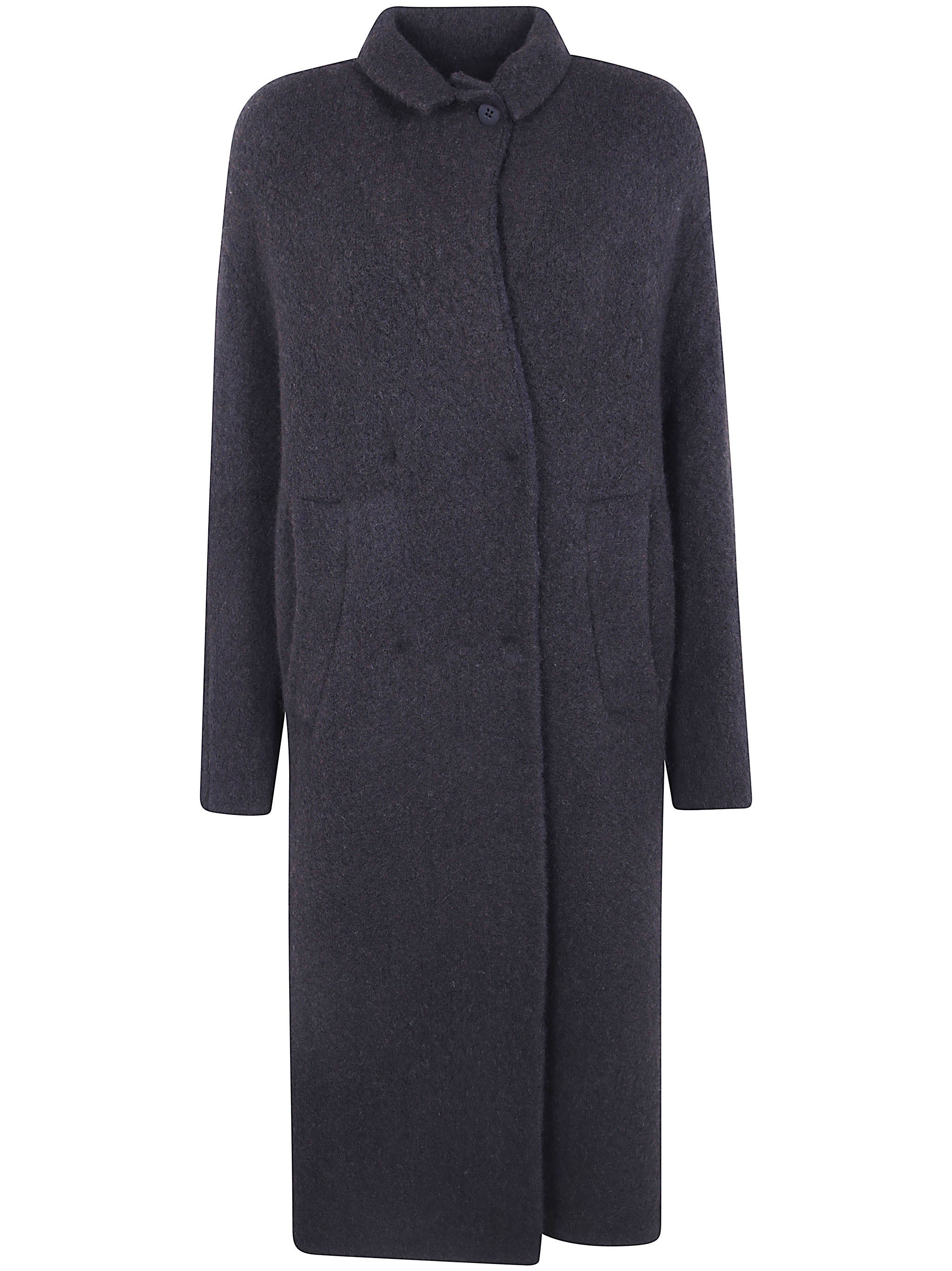 Boboutic Double-breasted Coat "bob`s Coat" In Blue