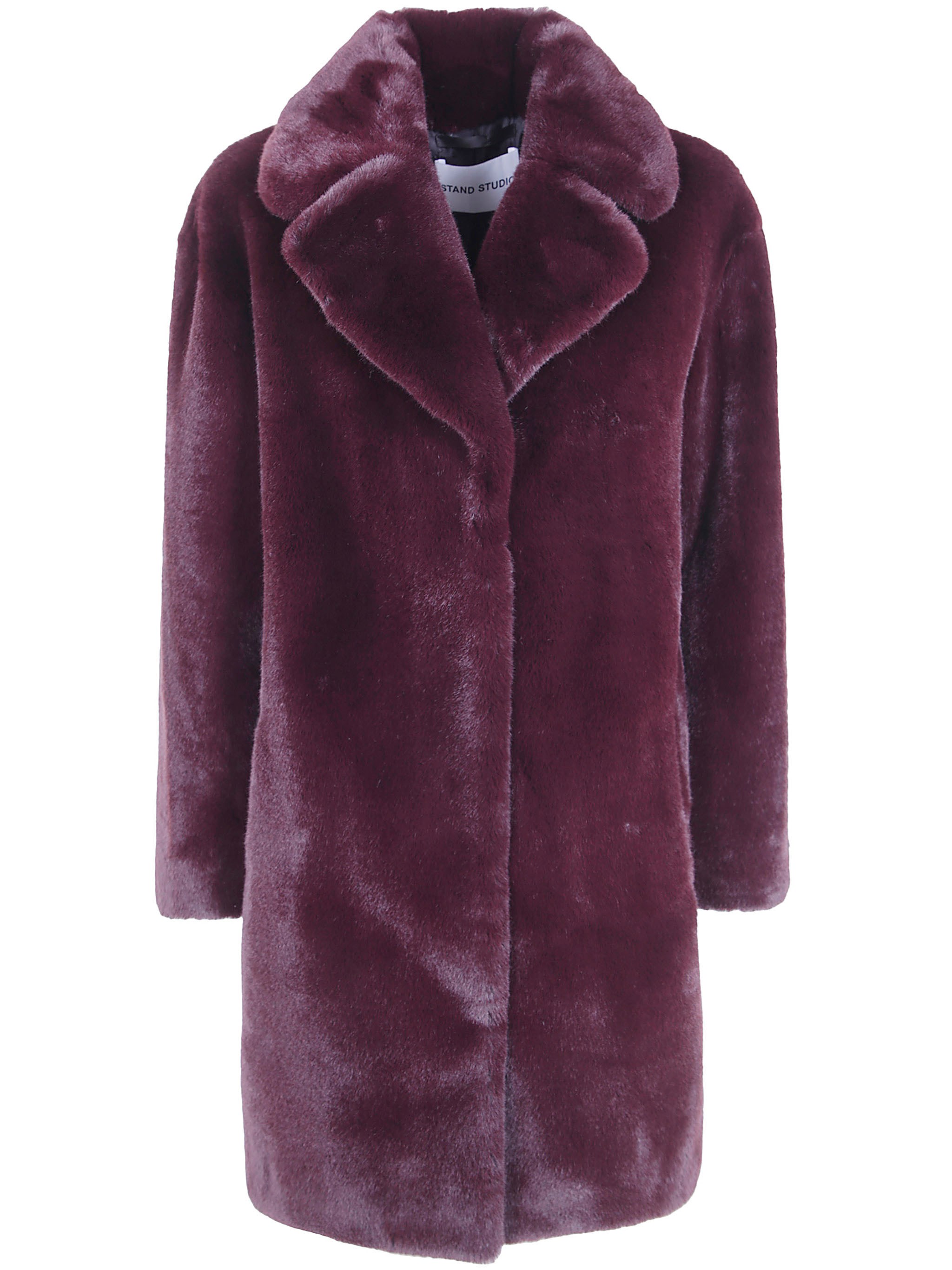 Stand Studio Cocoon Teddy Coat "camille" In Brown