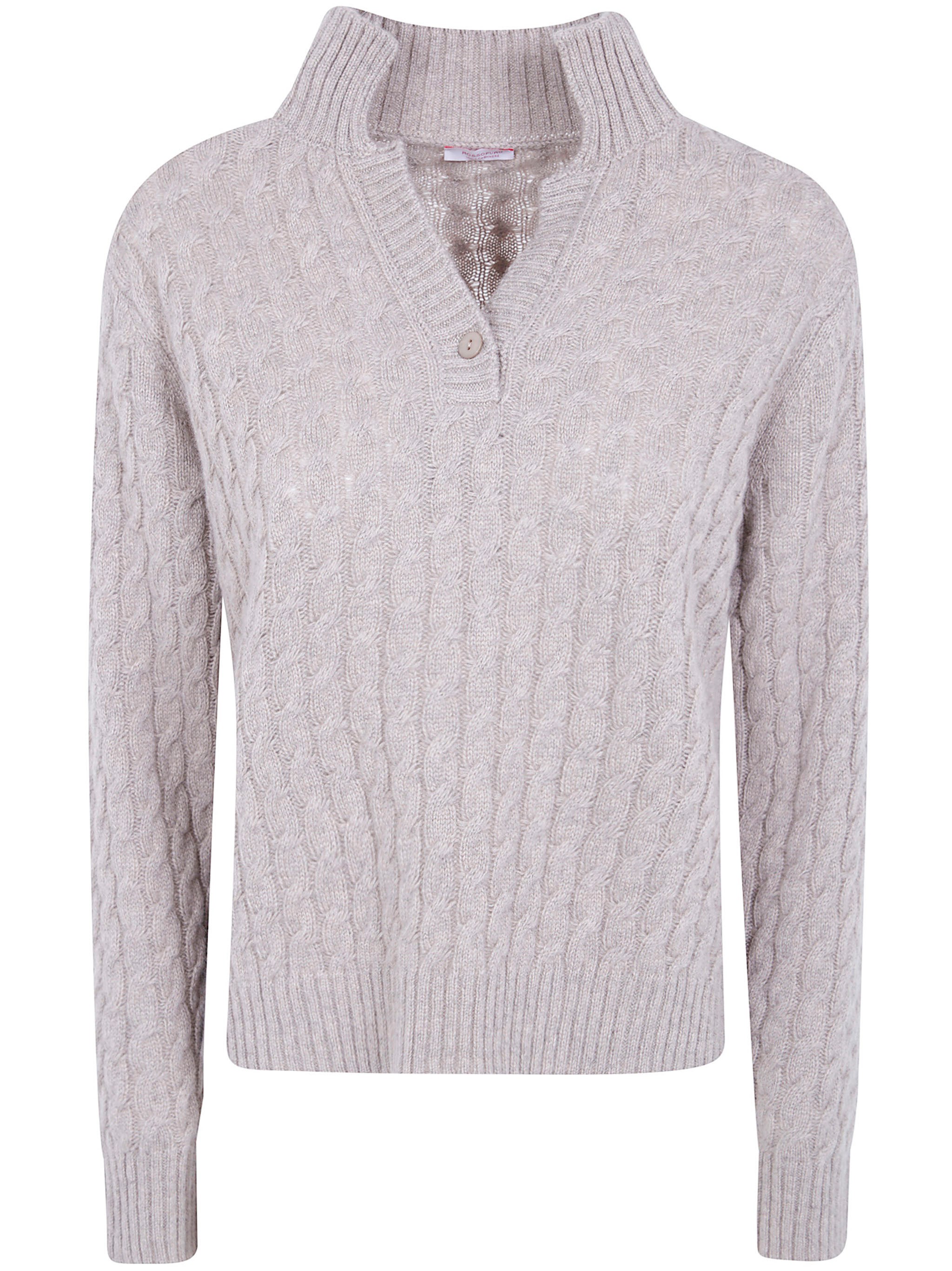 Rosso Puro Long-Sleeved Polo Neck Sweater