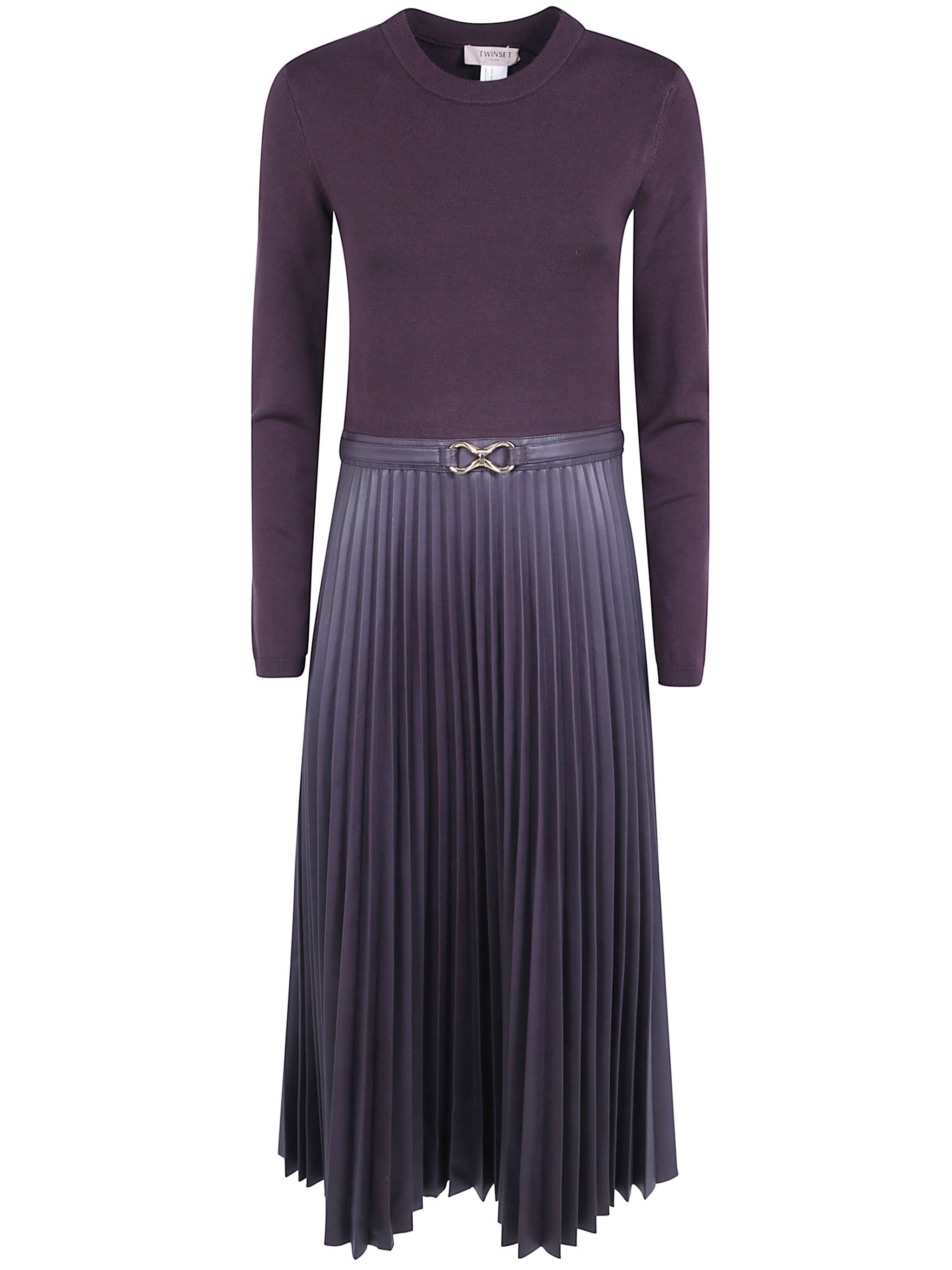 Twinset Dress Belted “Long Sleeved Belted Dress”