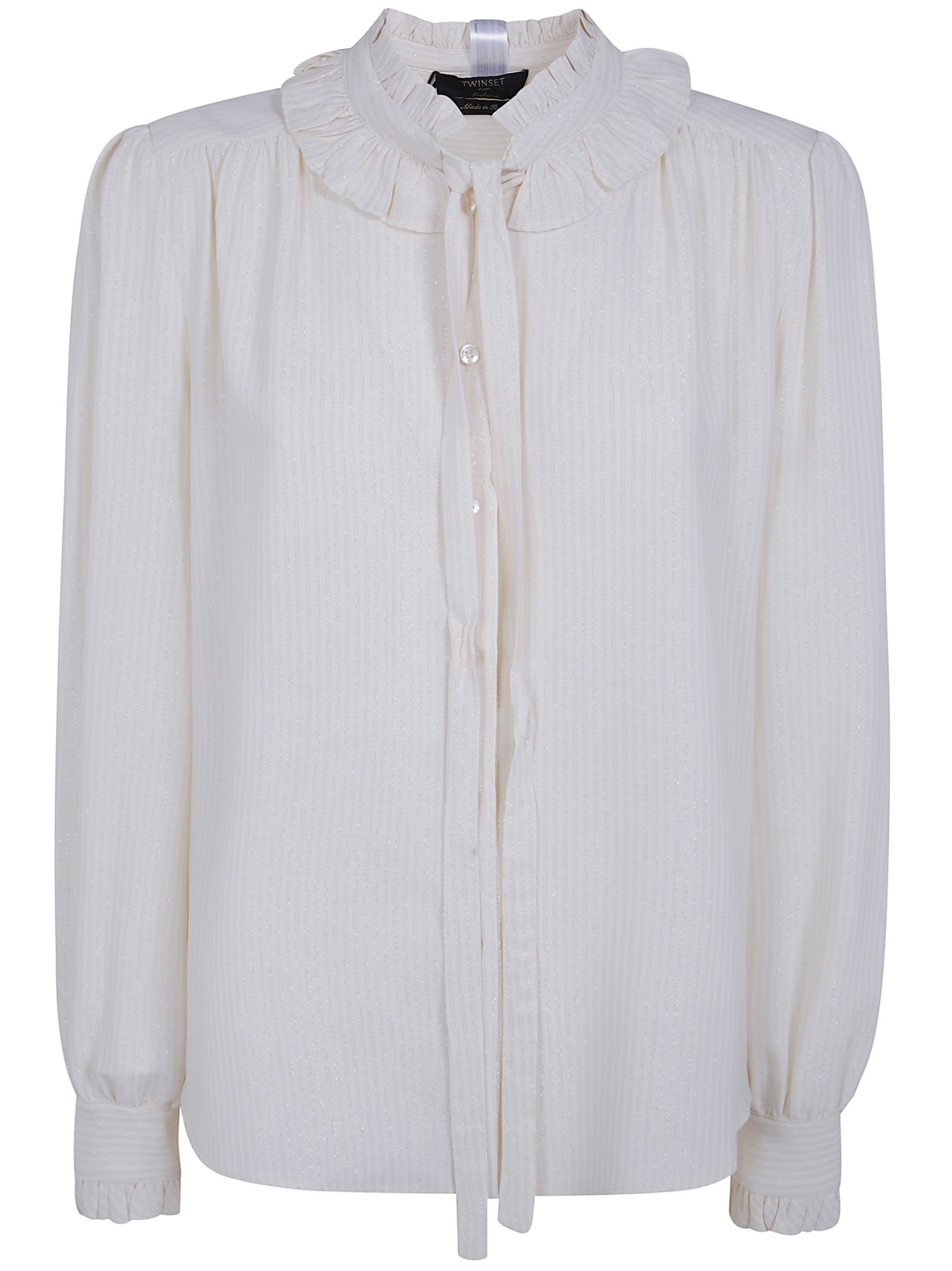 TWINSET Blouse High Neck “High Neck Blouse With Bow Detail”