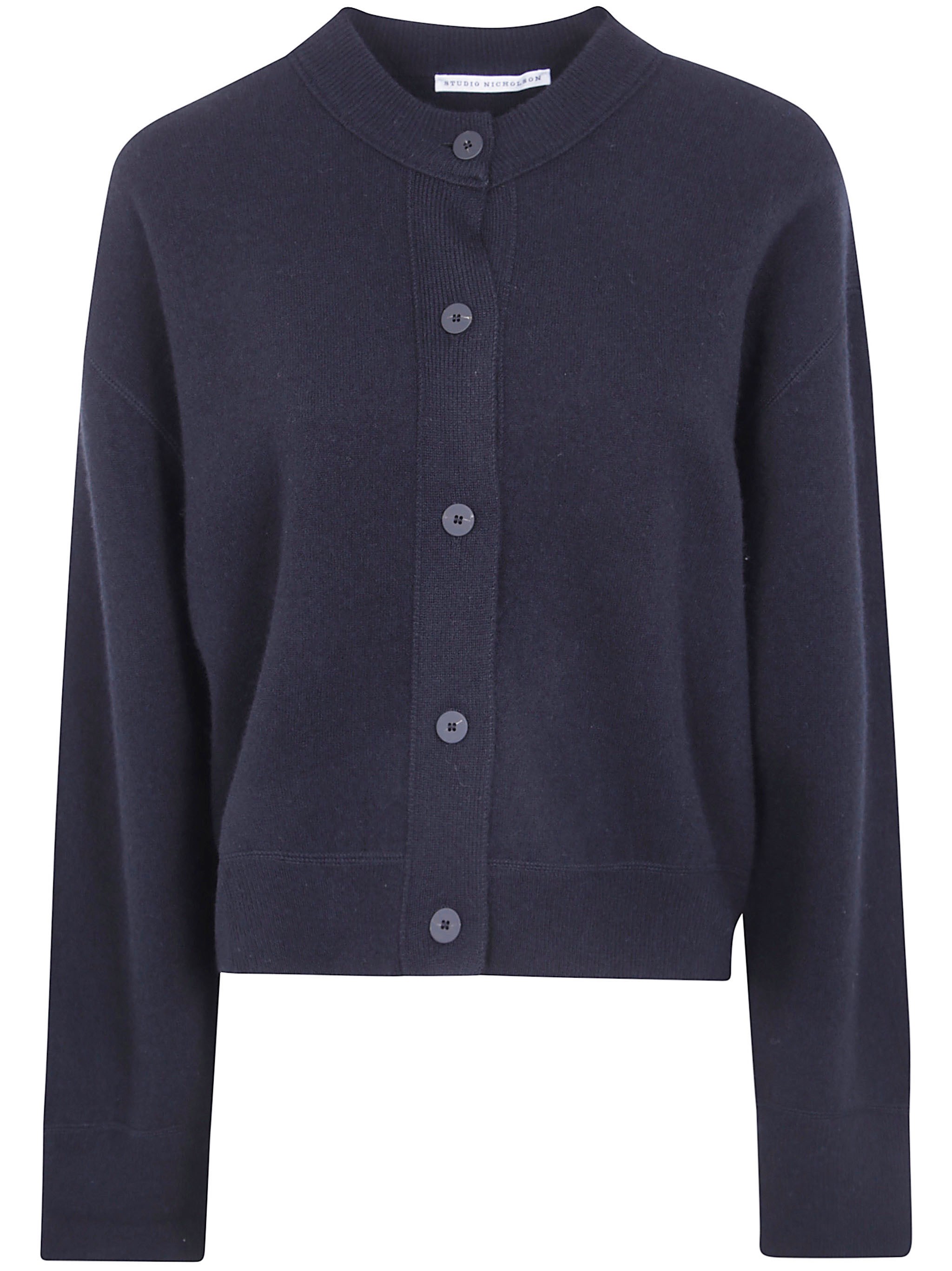 STUDIO NICHOLSON Cardigan Crew Neck “Crew Neck Cardigan”