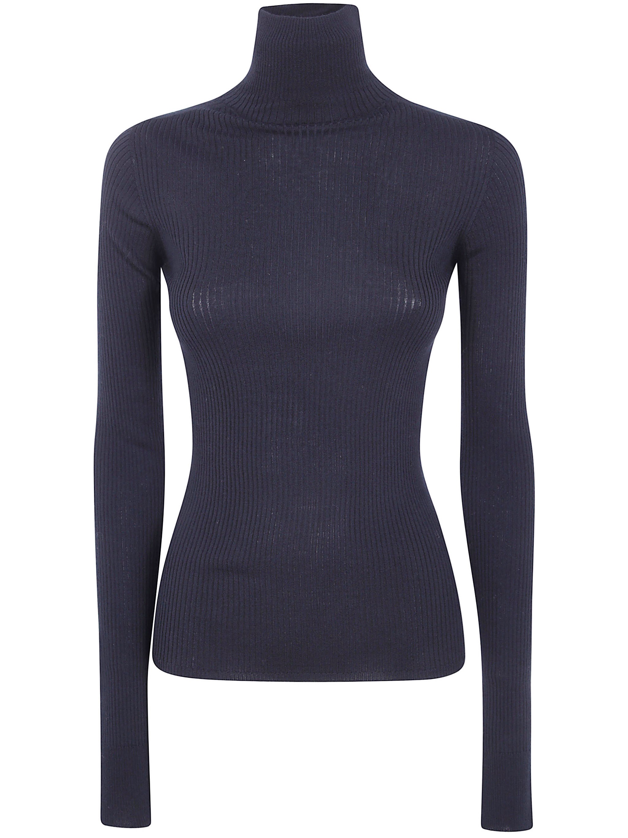 MAX MARA SPORTMAX Turtleneck Sweater Rib Wool "Centro"