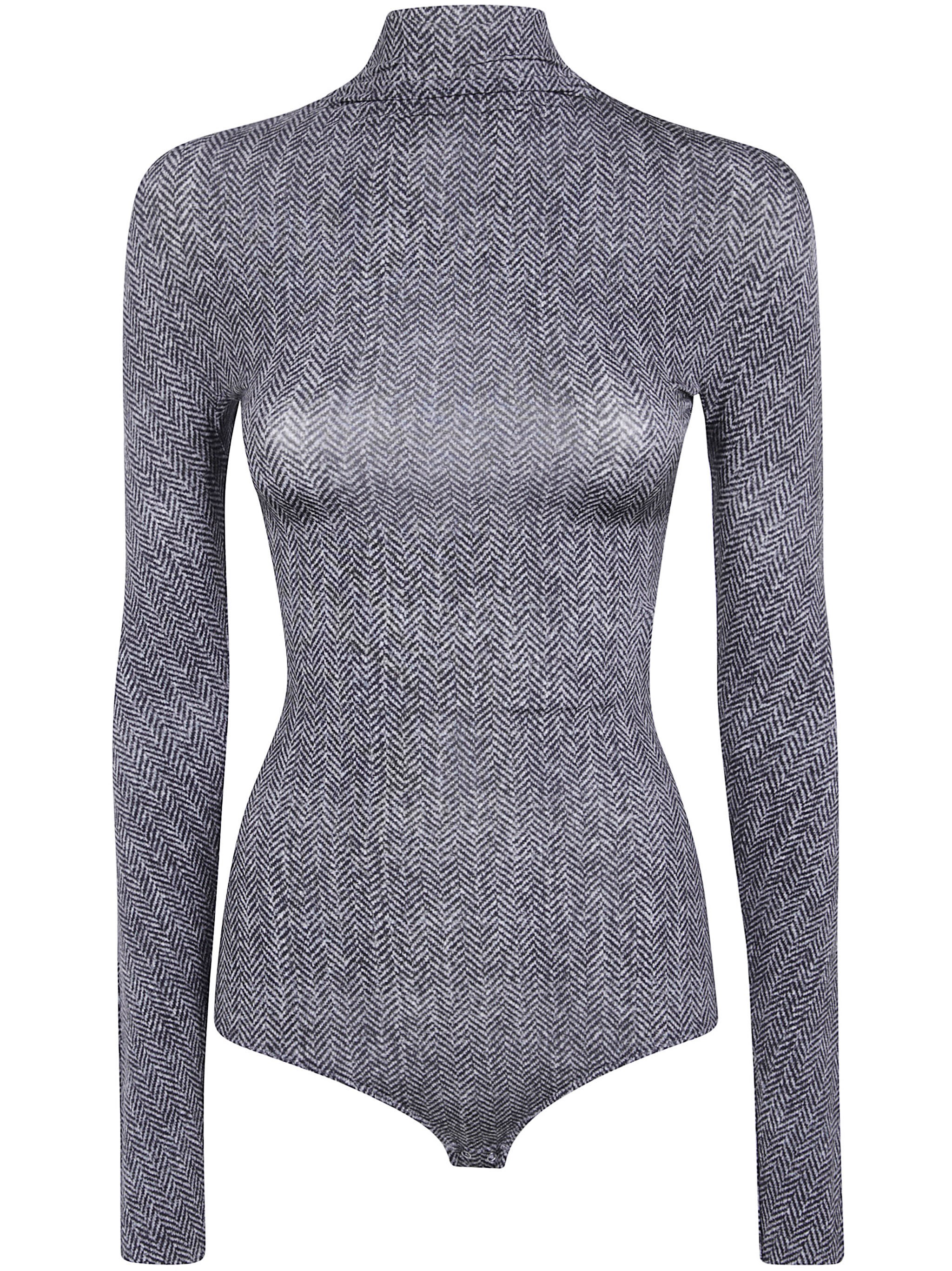 MAISON MARGIELA Bodysuit Printed Herringbone