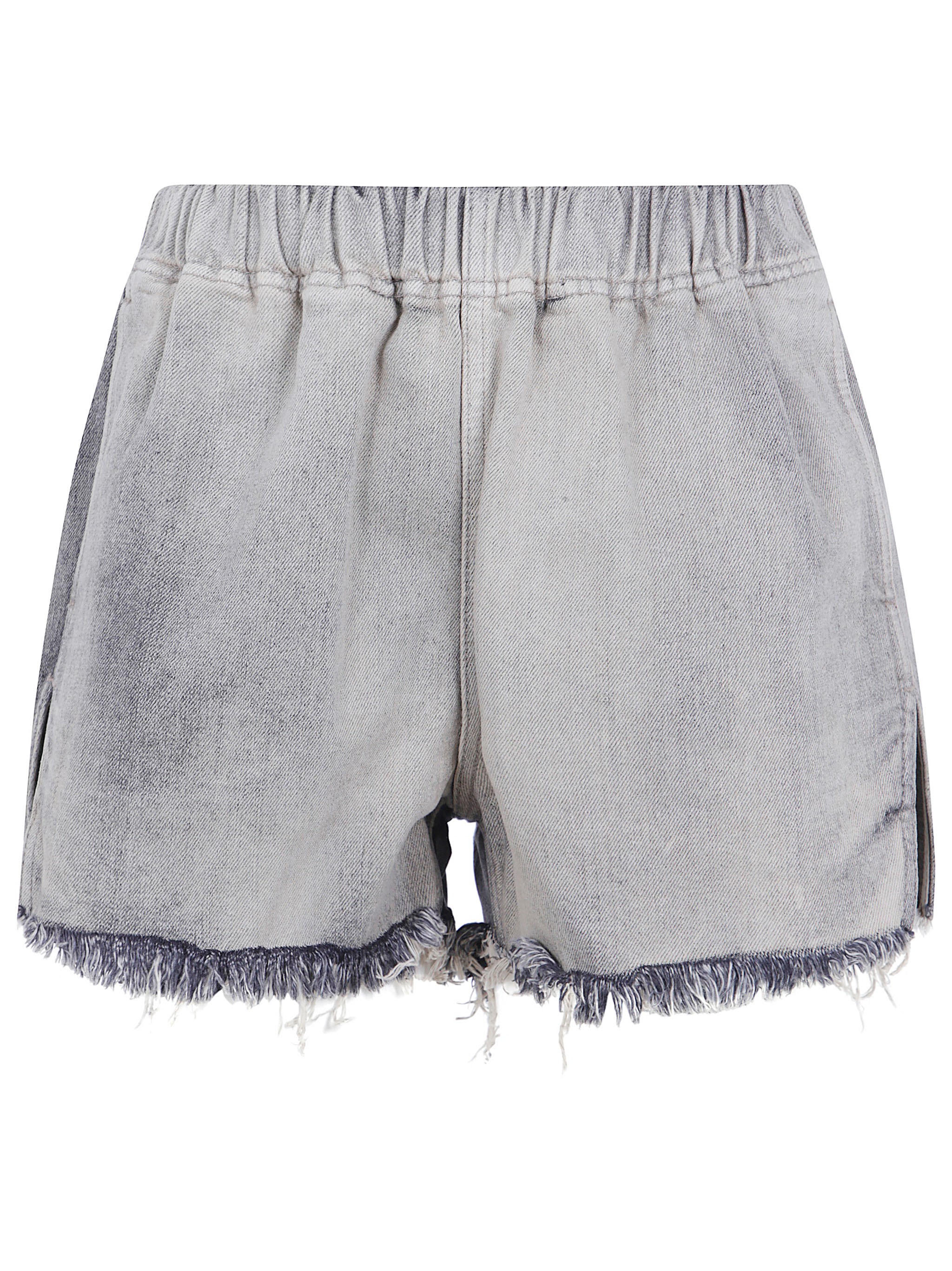 RICK OWENS Denim Shorts Mineral