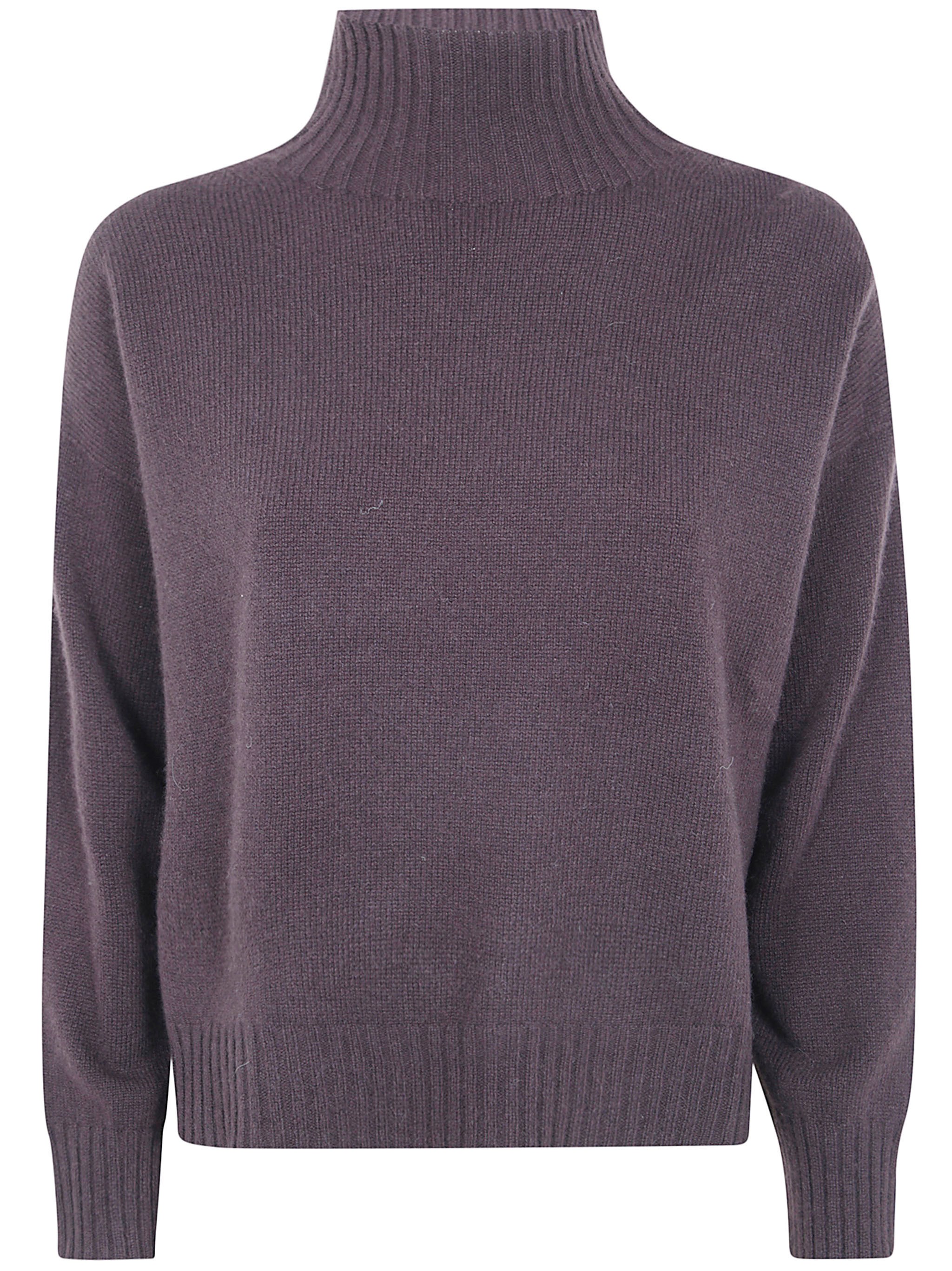 D Exterior D. Exterior Mock Neck Sweater "cashmere Mock Neck Sweater" In Brown