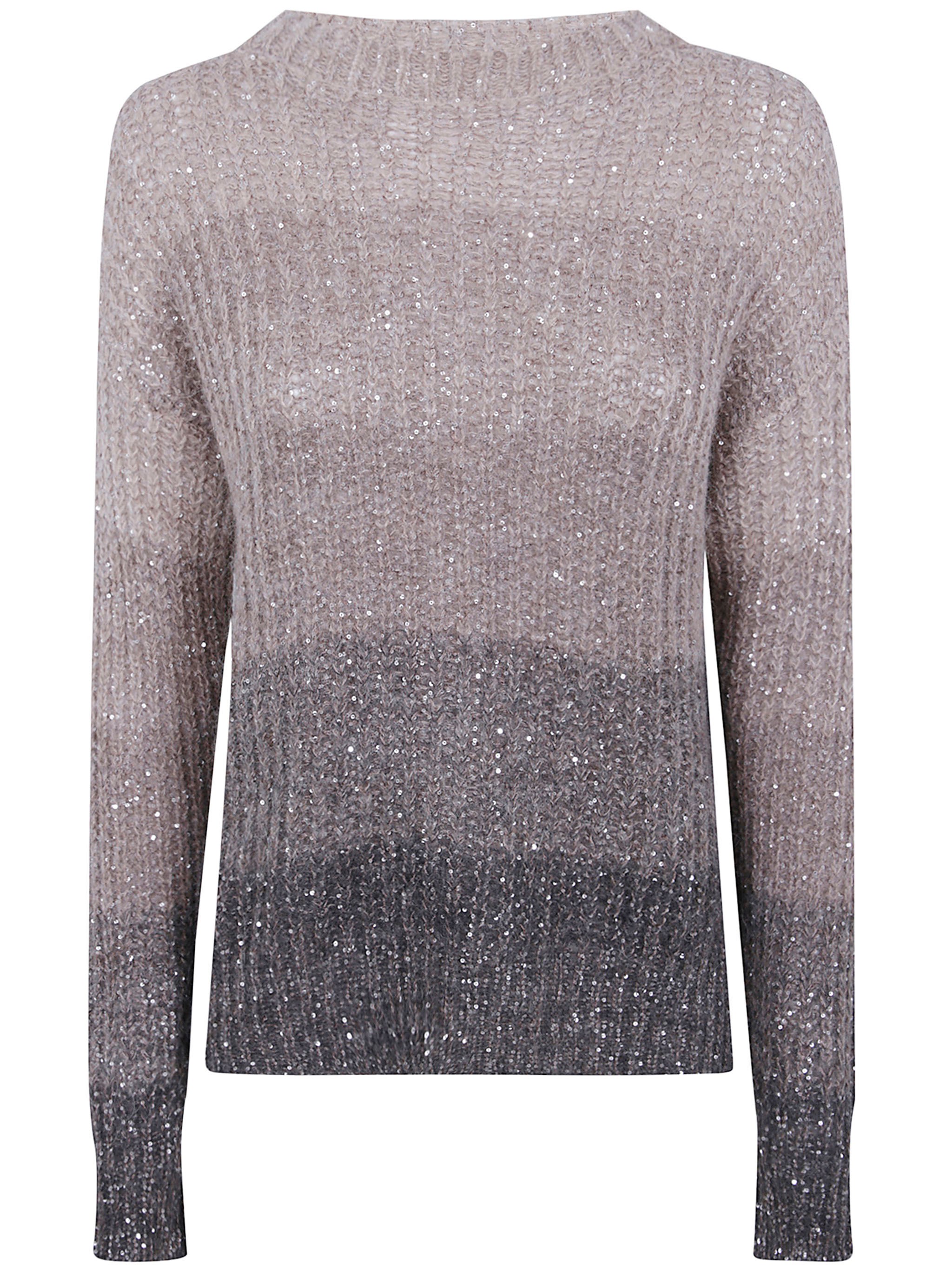 D.exterior D. EXTERIOR Sweater Crystals Degrade “Crystals Degrade Long Sleeves Rou