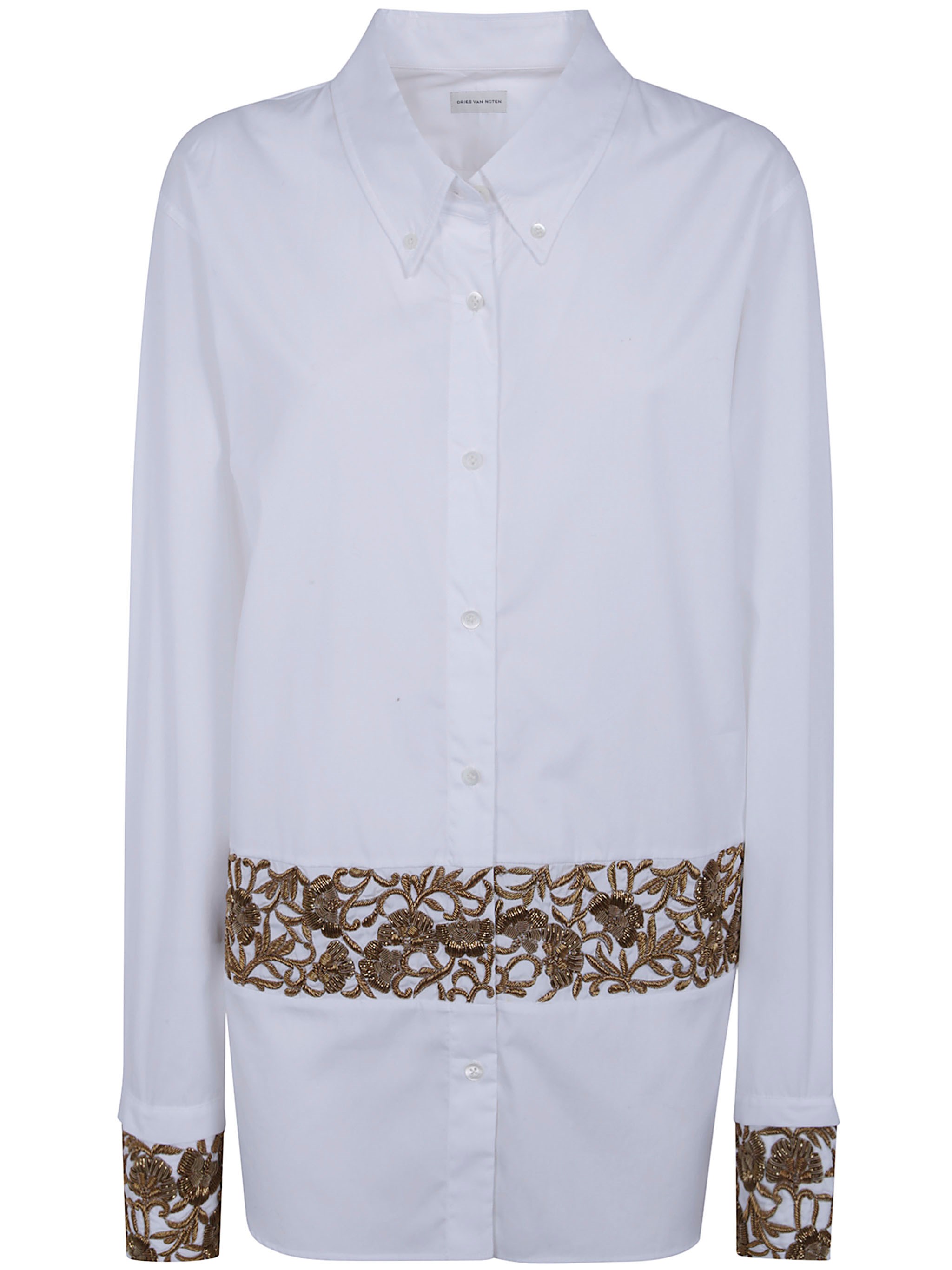 Dries Van Noten White Shirt "cheers"