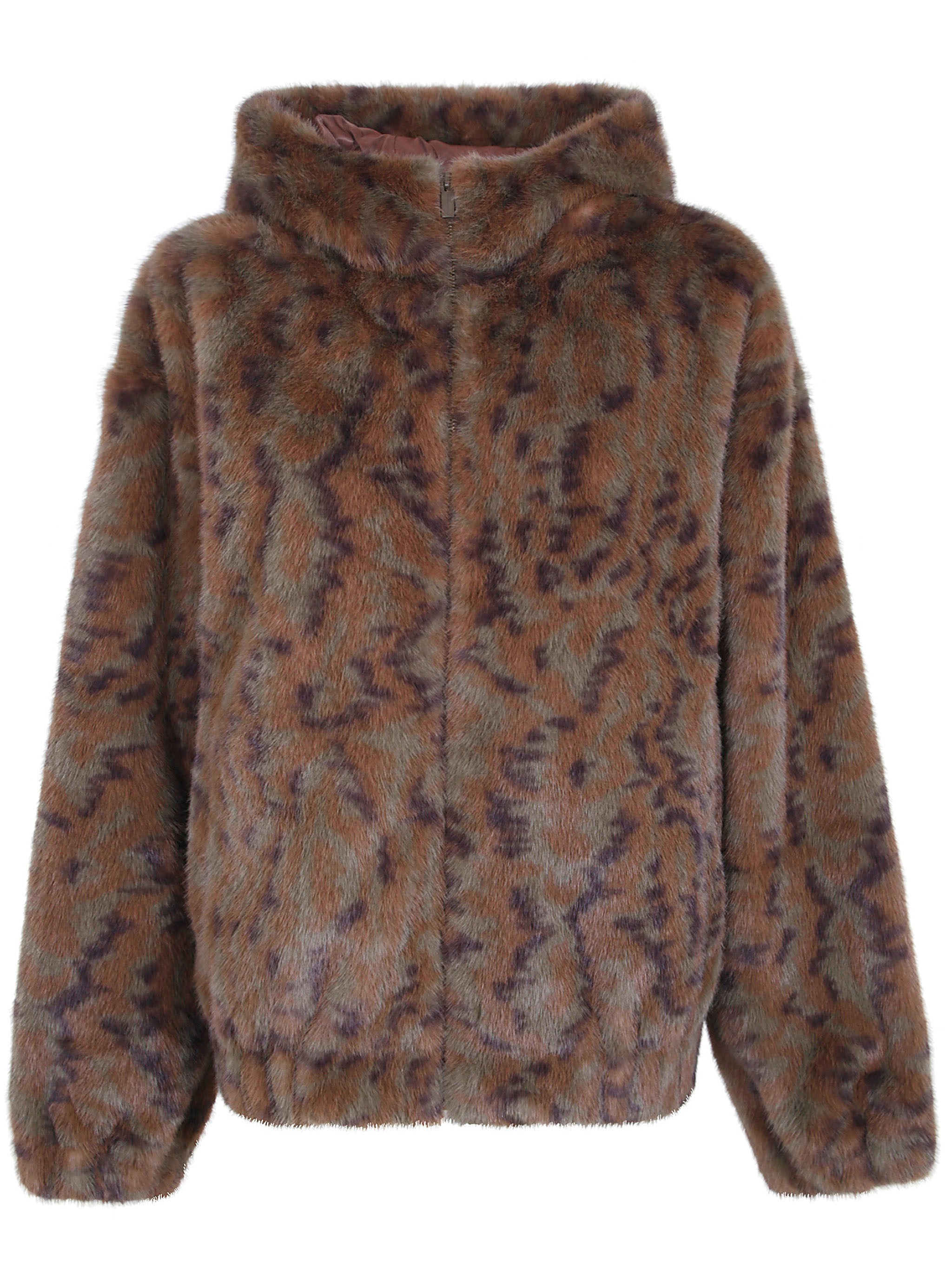 Faux Fur Hooded Jacket
