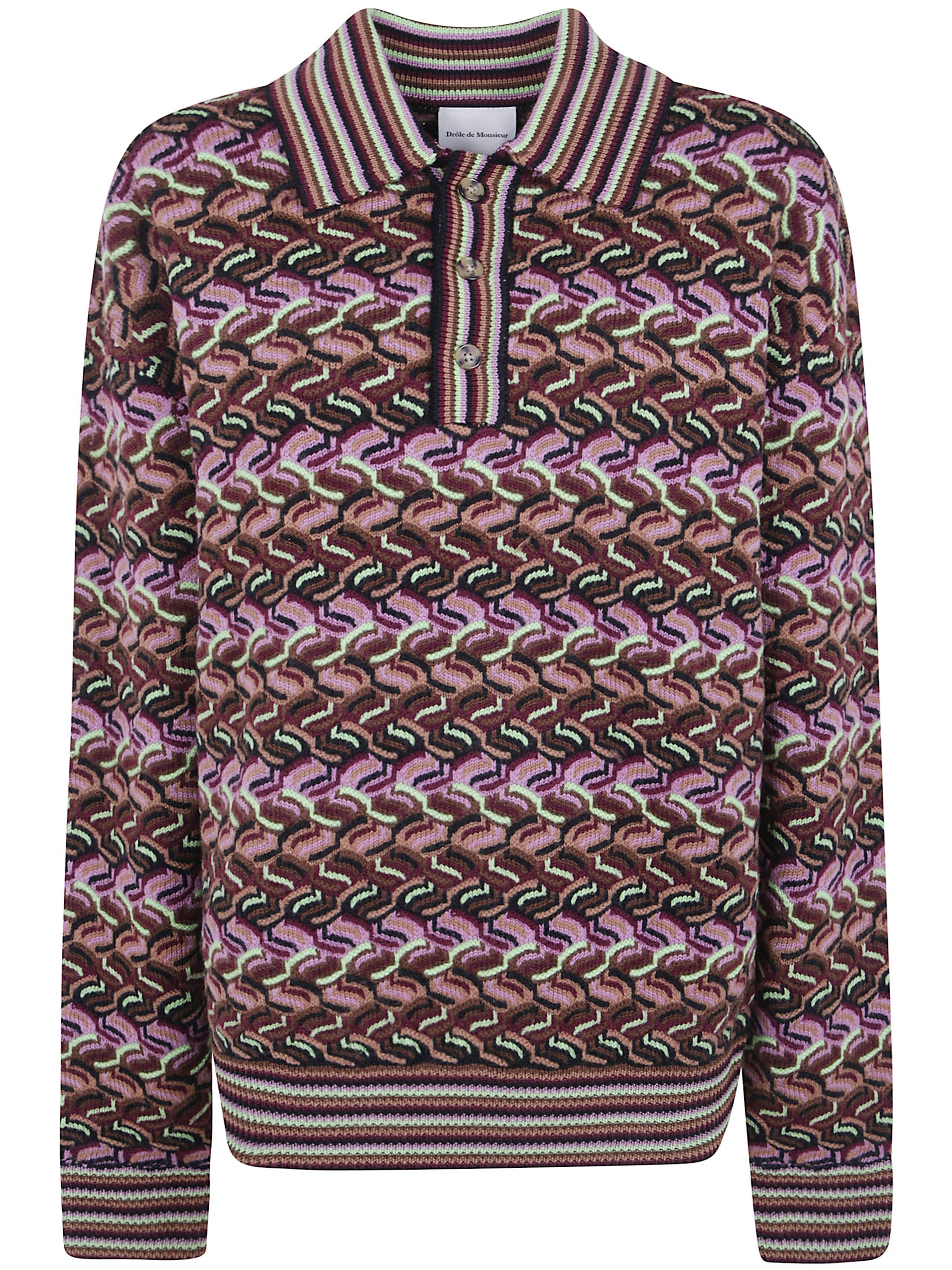 DROLE DE MONSIEUR Long-Sleeve Polo "Coogie"
