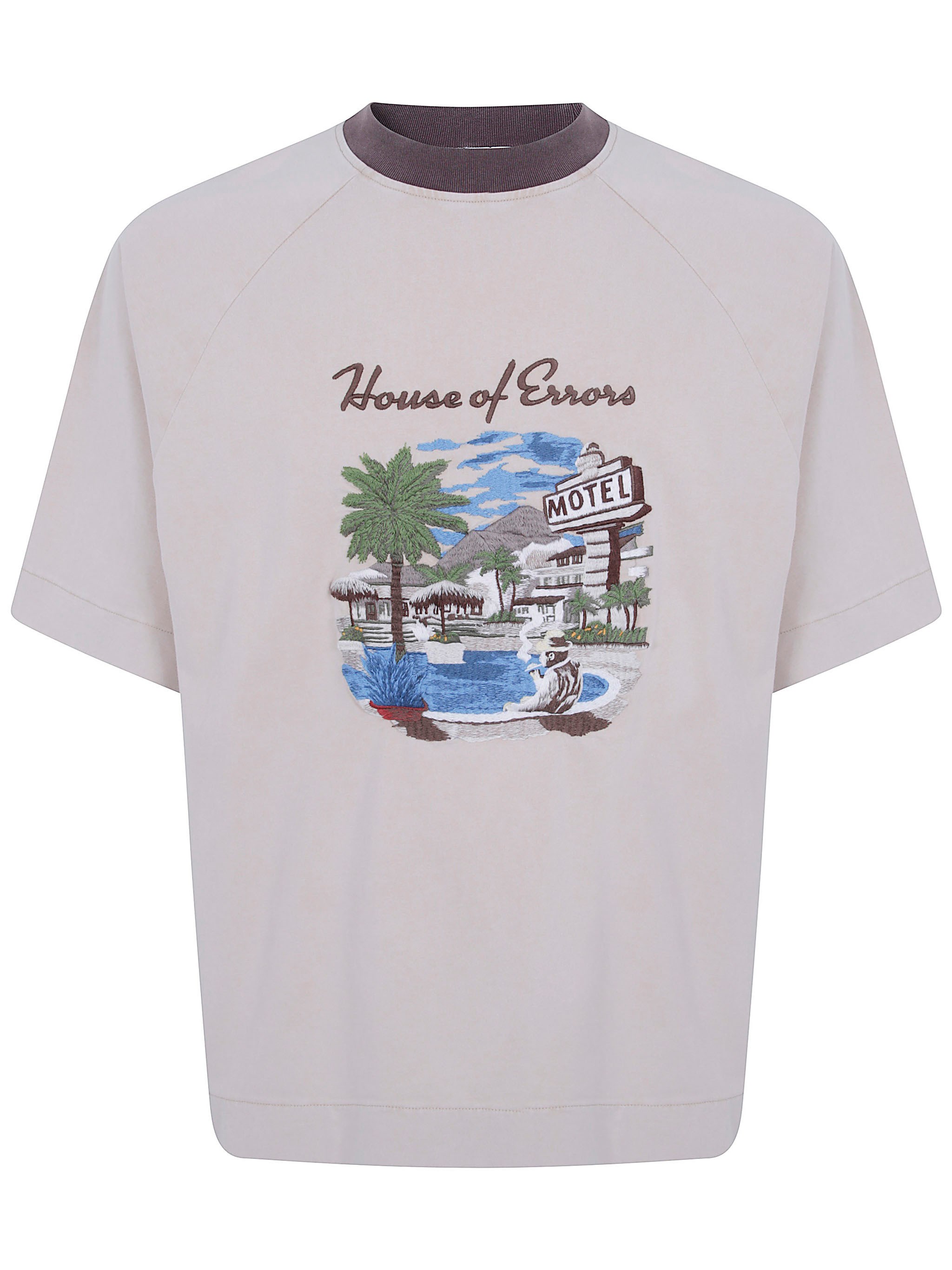House Of Errors Beige T-Shirt “Motel Steakout”