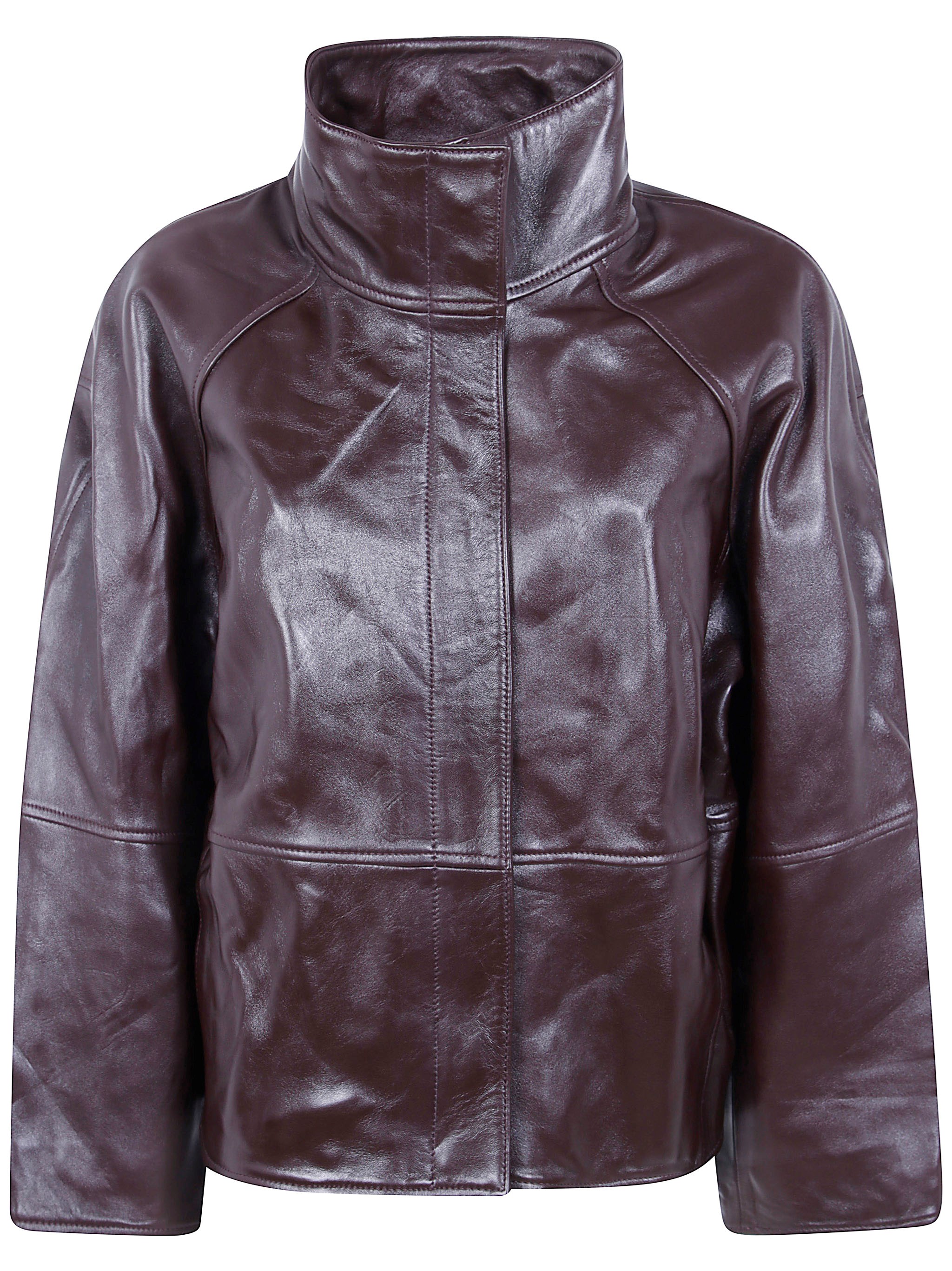 Soeur Leather Jacket "gamma" In Brown