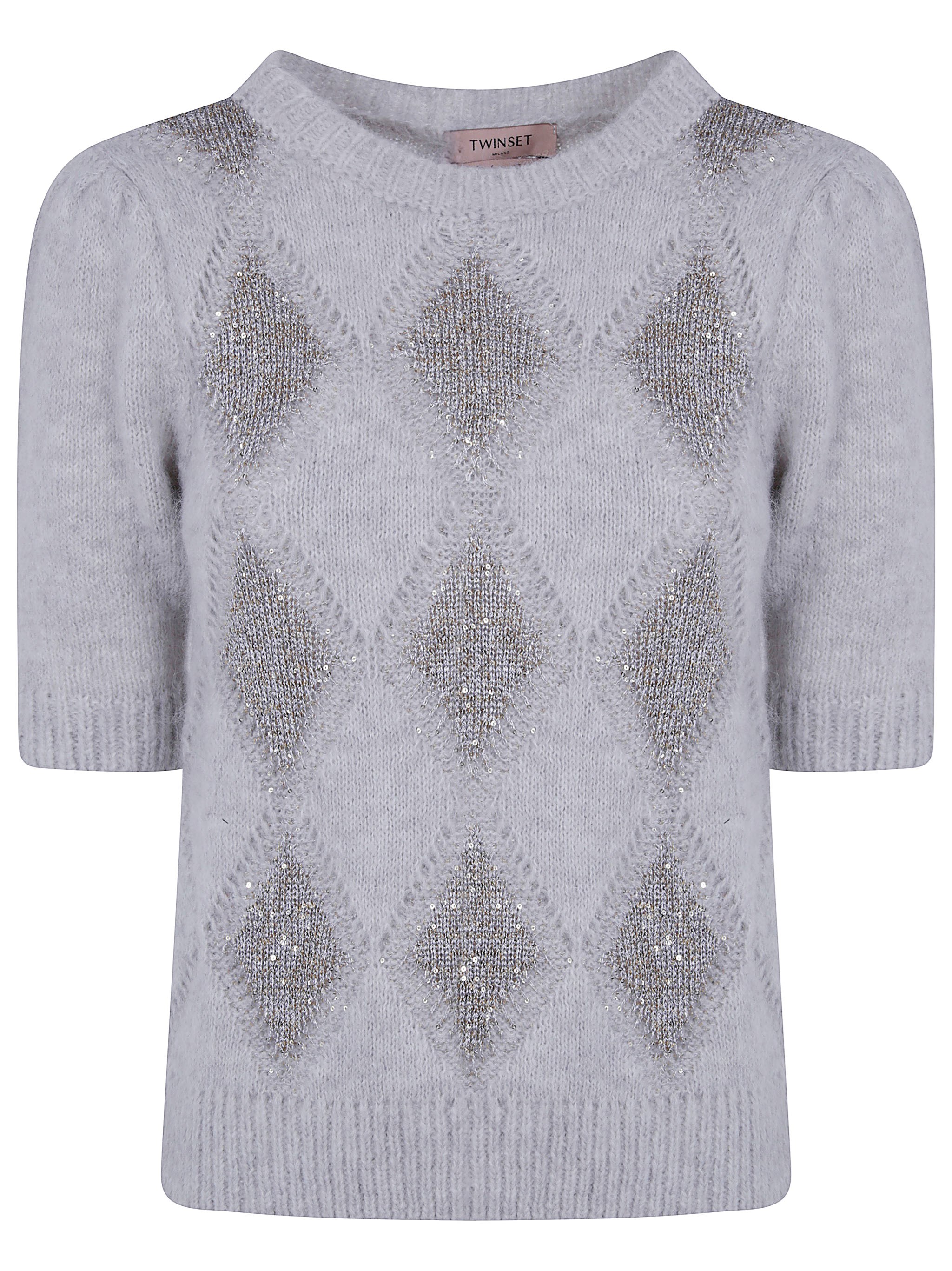 Twinset Sweater Round Neck Short Sleeves