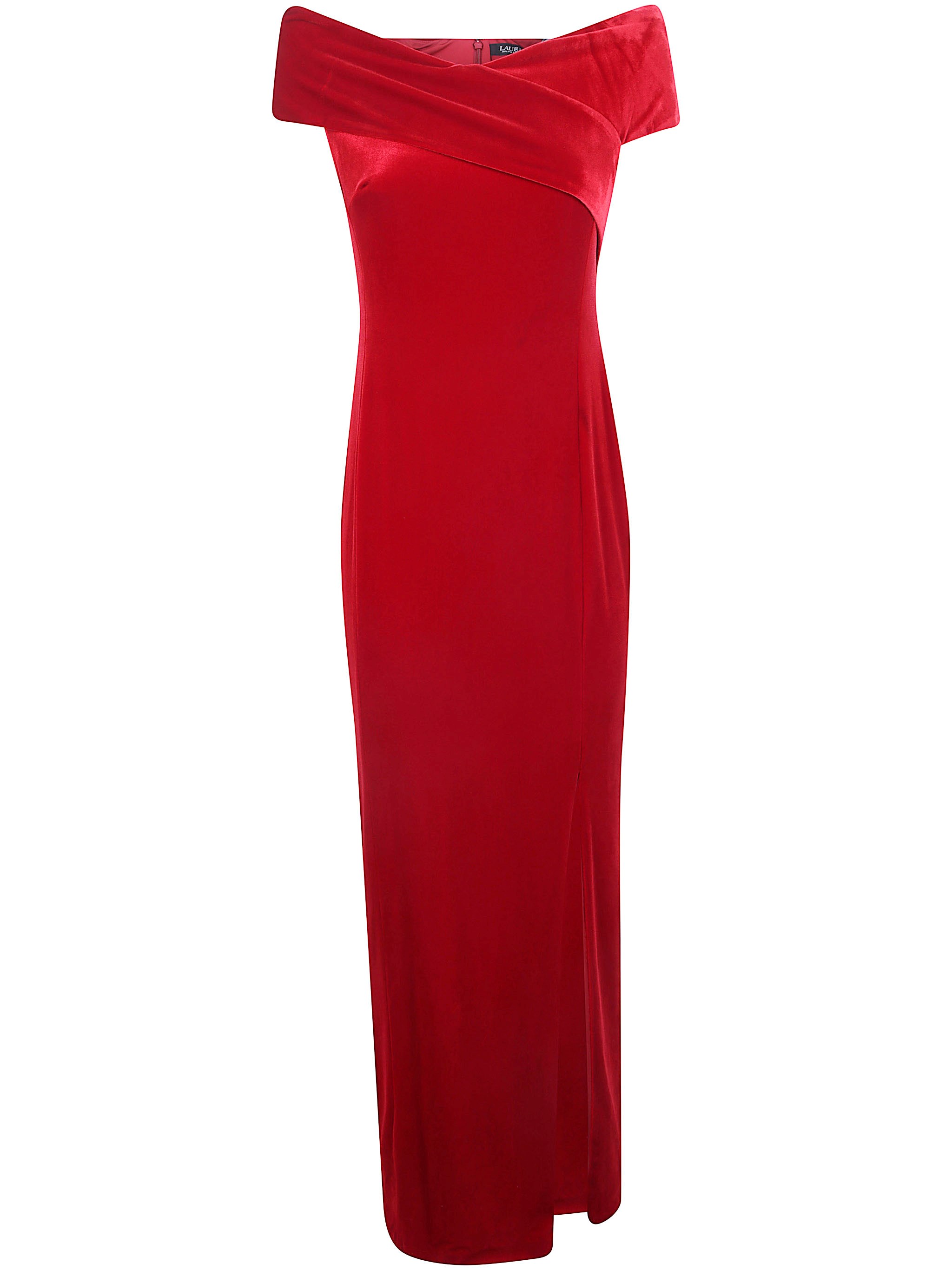 LAUREN RALPH LAUREN Dress Velvet "Lauren Red Velvet"
